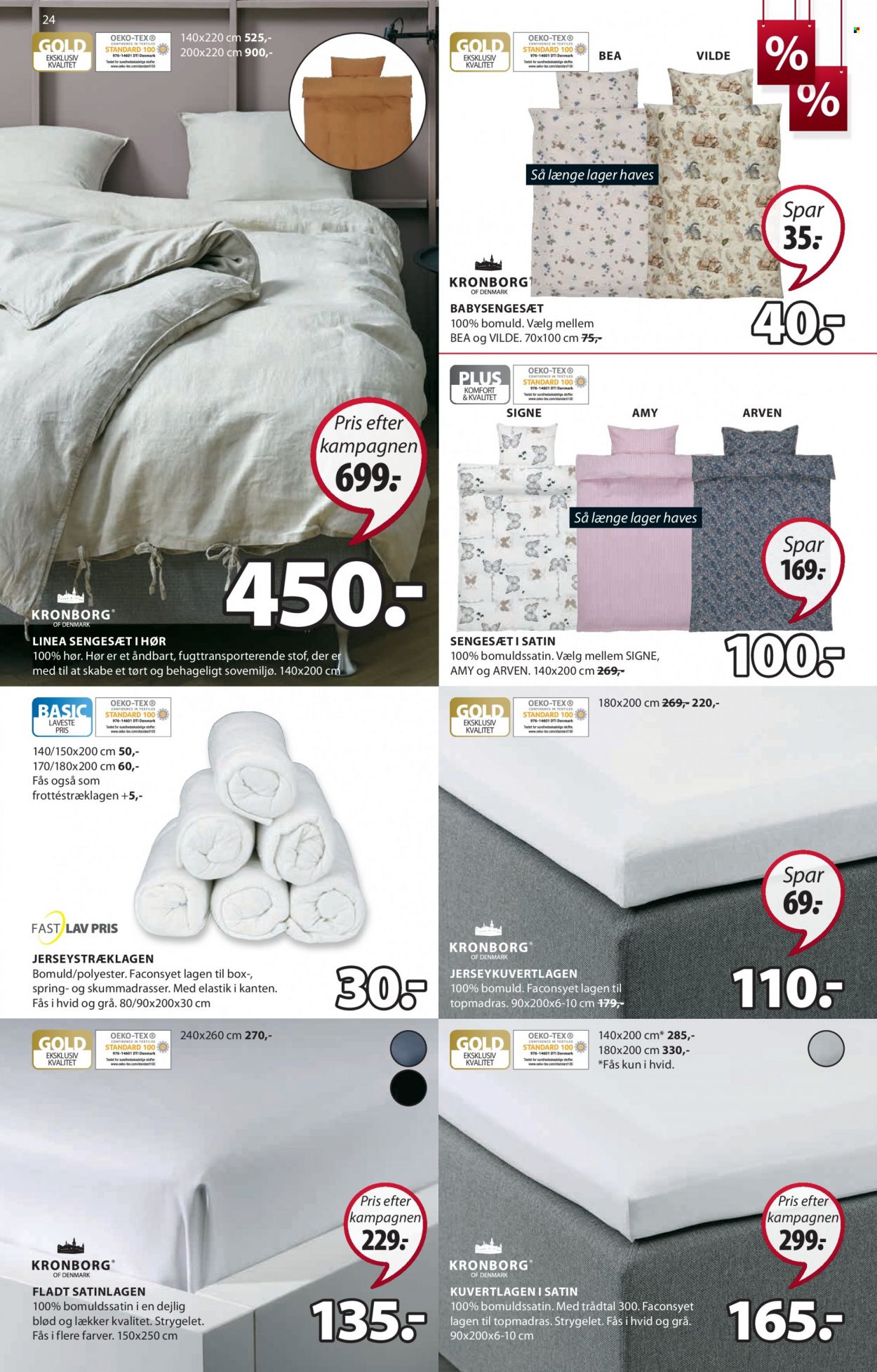 thumbnail - JYSK tilbud  - 24.6.2022 - 3.7.2022 - tilbudsprodukter - sengetøj. Side 24.