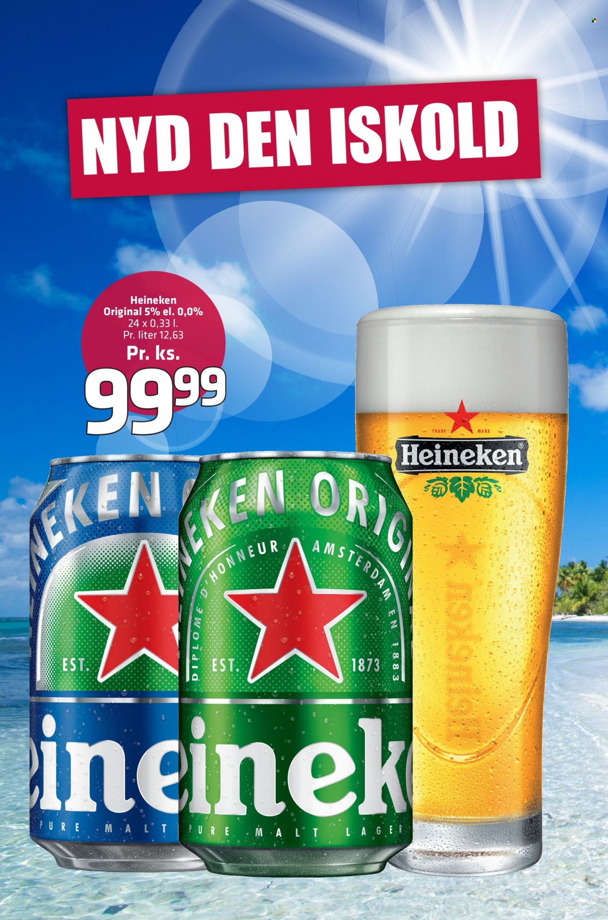 thumbnail - Fleggaard tilbud  - 29.6.2022 - 19.7.2022 - tilbudsprodukter - Heineken, øl. Side 26.