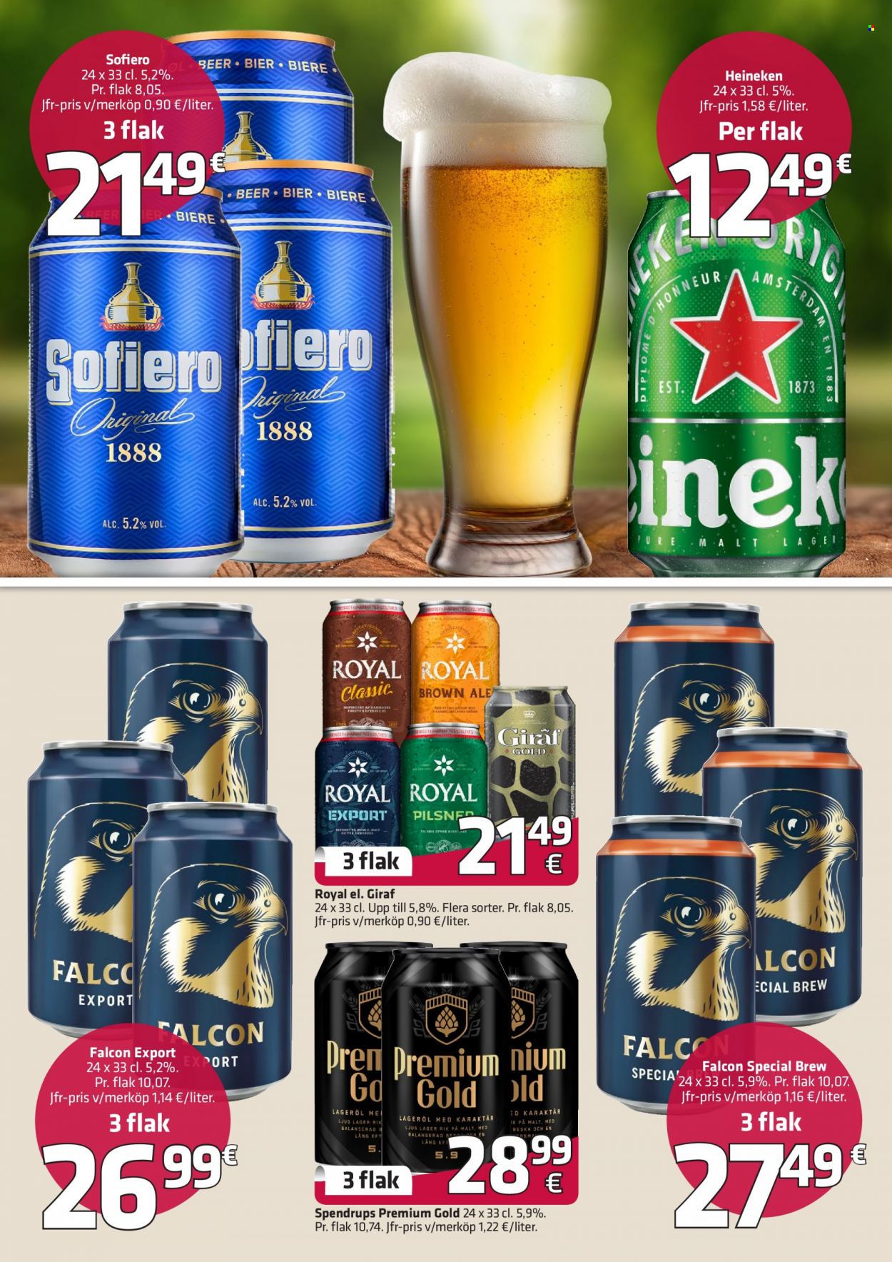 thumbnail - Fleggaard tilbud  - 29.6.2022 - 19.7.2022 - tilbudsprodukter - brown ale, Heineken, Royal Pilsner, øl. Side 2.