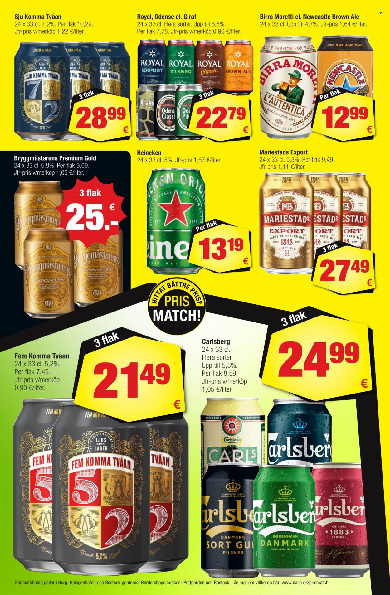 thumbnail - Calle tilbud  - 20.7.2022 - 23.8.2022 - tilbudsprodukter - brown ale, Carlsberg, Heineken, øl. Side 4.