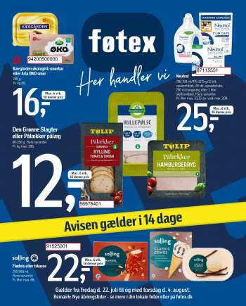 føtex tilbudsavis  - 22.07.2022 - 04.08.2022.