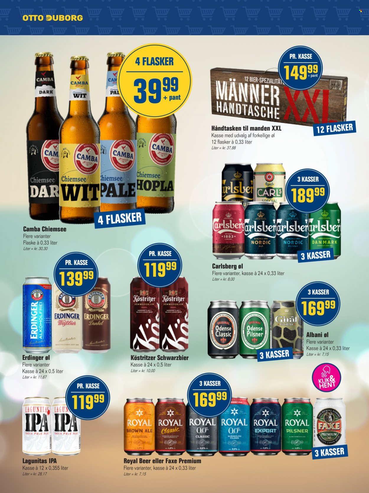 thumbnail - Otto Duborg tilbud  - 27.7.2022 - 16.8.2022 - tilbudsprodukter - brown ale, Carlsberg, pale ale, Royal Pilsner, øl, IPA. Side 12.