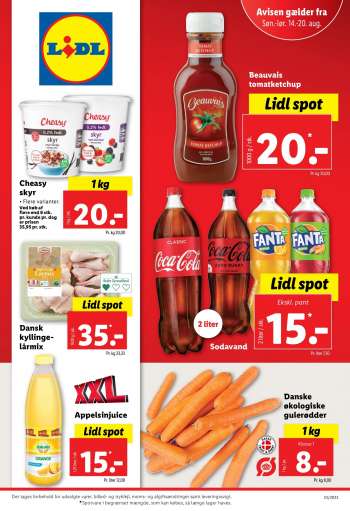 Lidl tilbudsavis  - 14.08.2022 - 20.08.2022.