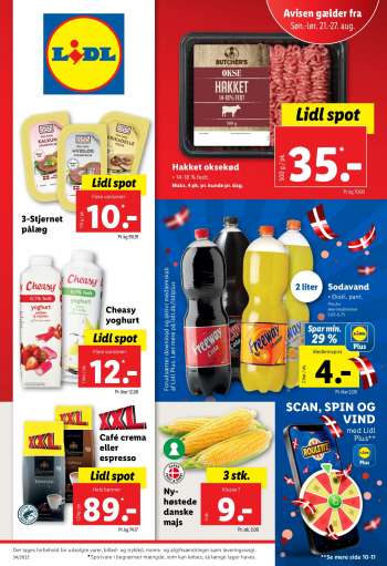 Lidl tilbudsavis  - 21.08.2022 - 27.08.2022.