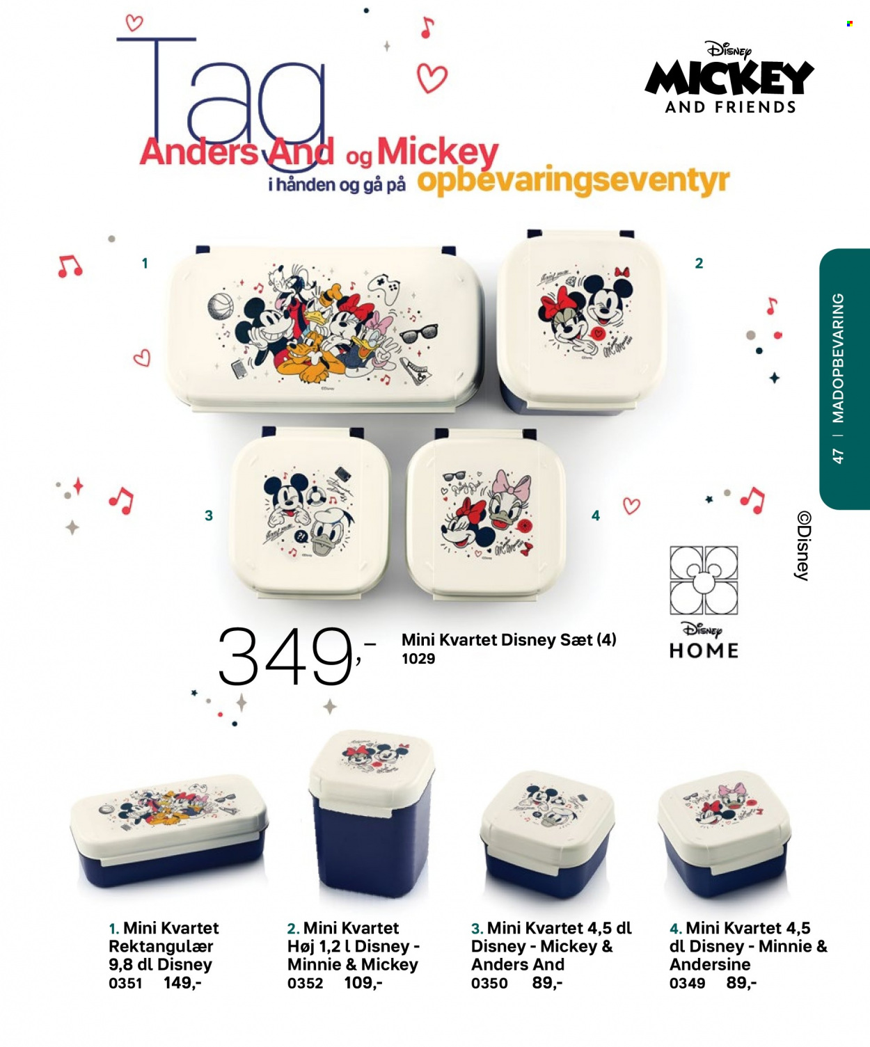 thumbnail - Tupperware tilbud  - tilbudsprodukter - Mickey Mouse, Minnie Mouse, Disney. Side 47.