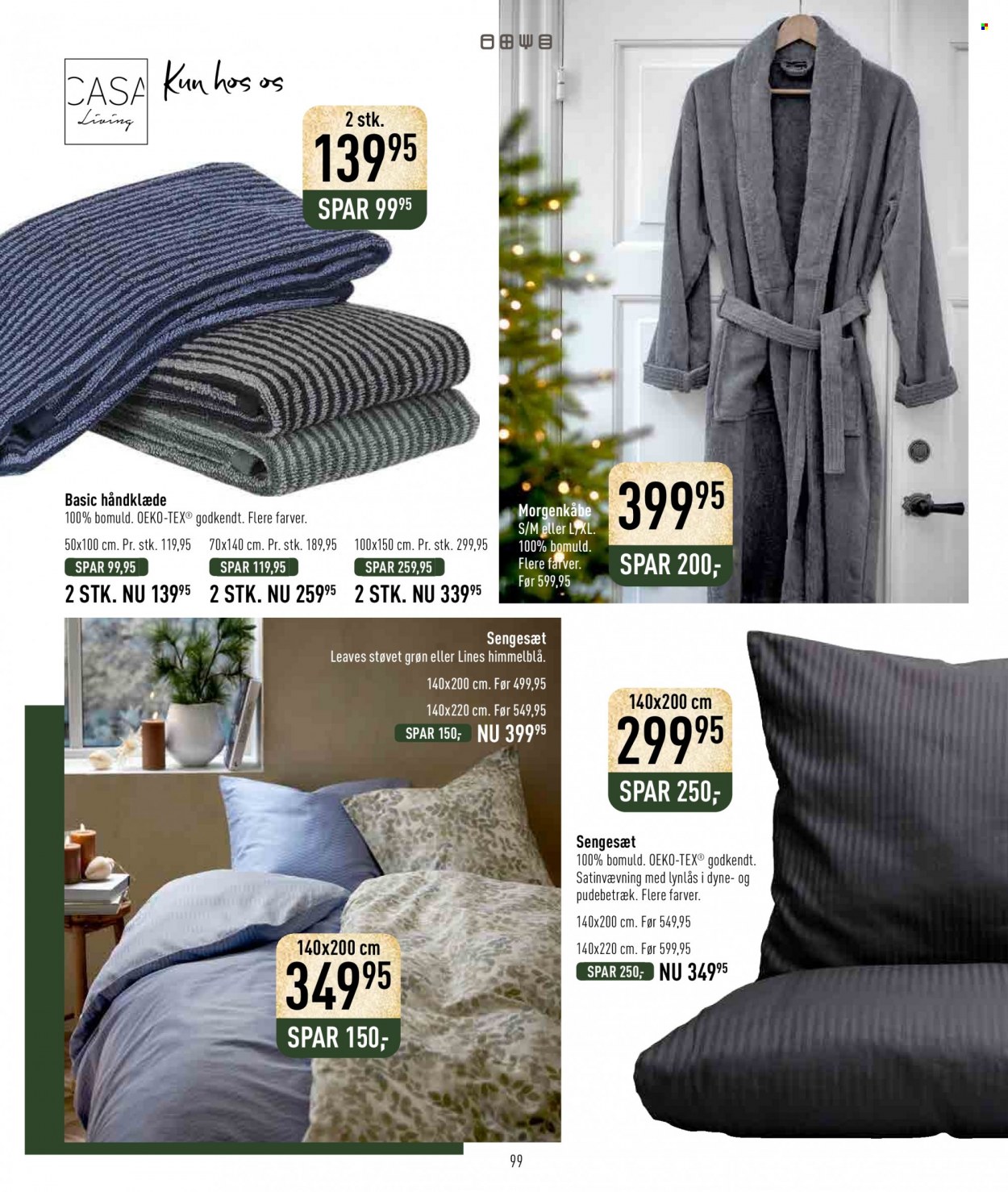 thumbnail - Imerco tilbud  - 28.10.2022 - 23.12.2022 - tilbudsprodukter - sengetøj, håndklæde, badekåbe. Side 99.