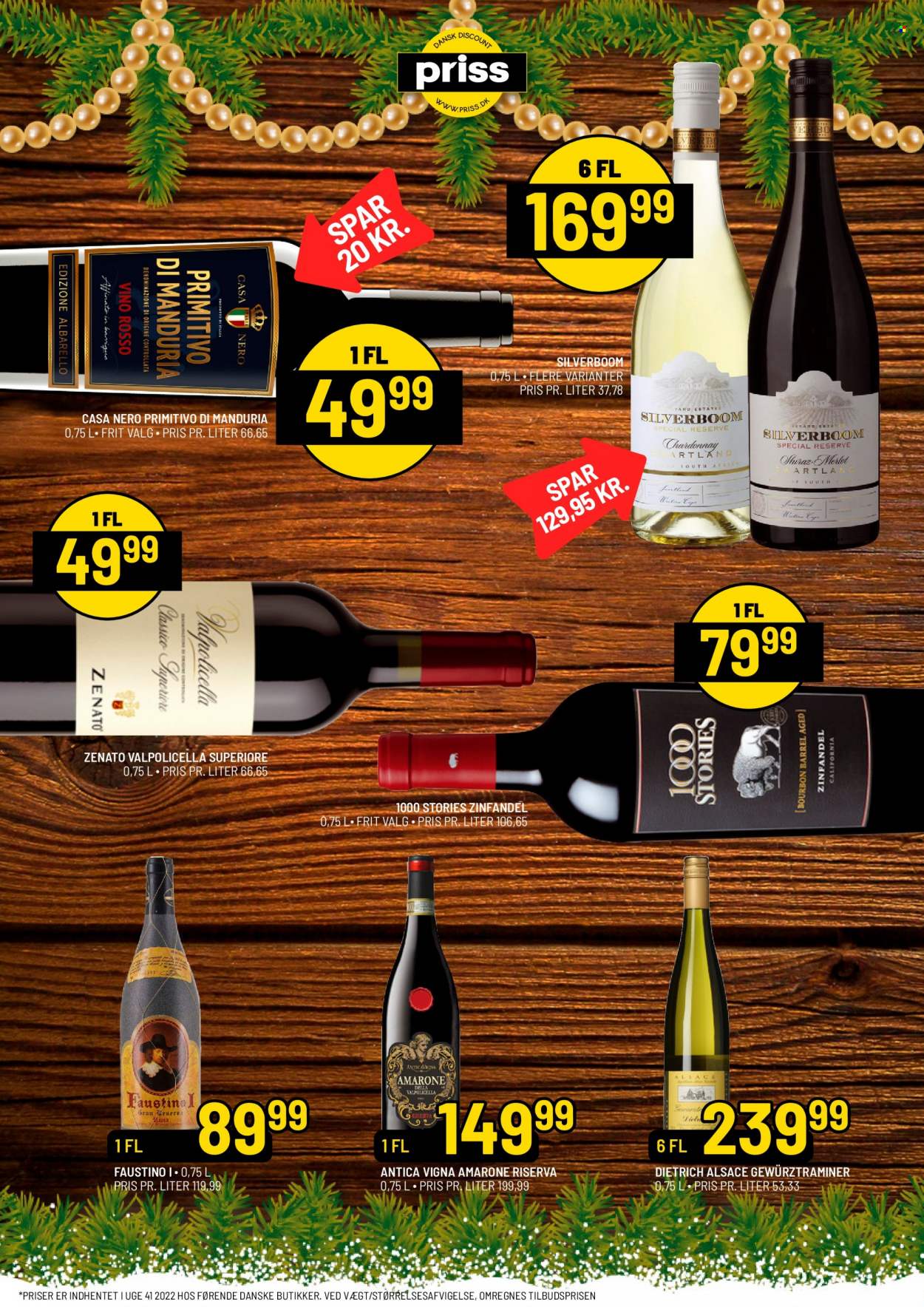 thumbnail - Priss tilbud  - 3.11.2022 - 30.11.2022 - tilbudsprodukter - Chardonnay, Merlot, Valpolicella, vin, Zinfandel, Shiraz. Side 12.