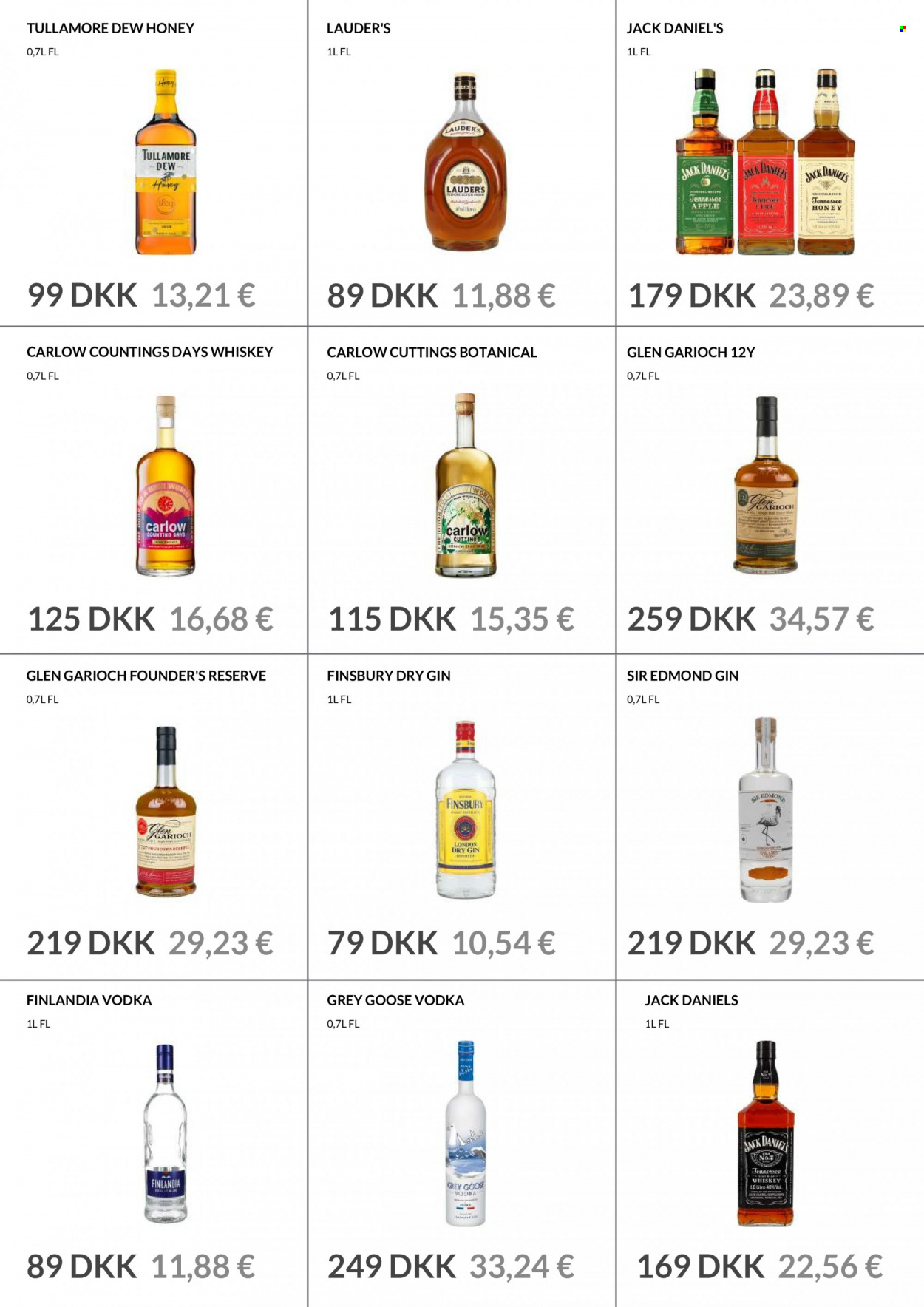 thumbnail - Nielsen Discount tilbud  - 3.11.2022 - 30.11.2022 - tilbudsprodukter - gin, Jack Daniel's, Tennessee Whiskey, vodka, whisky, London Dry, Tullamore D.E.W.. Side 13.