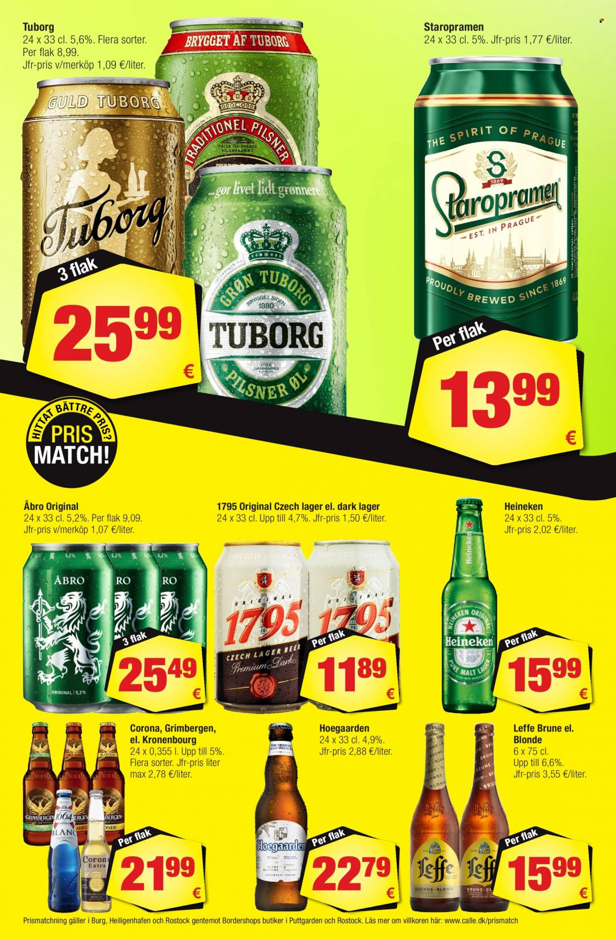 thumbnail - Calle tilbud  - 9.11.2022 - 3.1.2023 - tilbudsprodukter - 1795 Original Czech Lager, Heineken, Leffe, Tuborg, øl, Grimbergen. Side 6.
