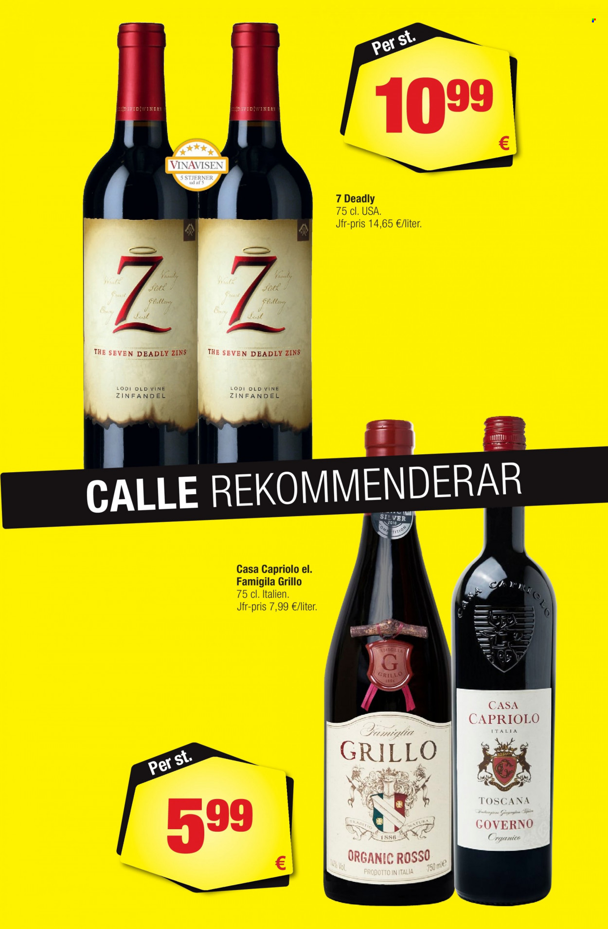 thumbnail - Calle tilbud  - 9.11.2022 - 3.1.2023 - tilbudsprodukter - vin, Zinfandel. Side 17.