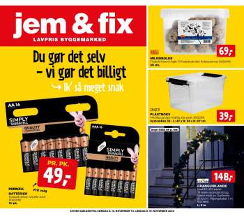 Jem & Fix tilbudsavis  - 12.11.2022 - 19.11.2022.