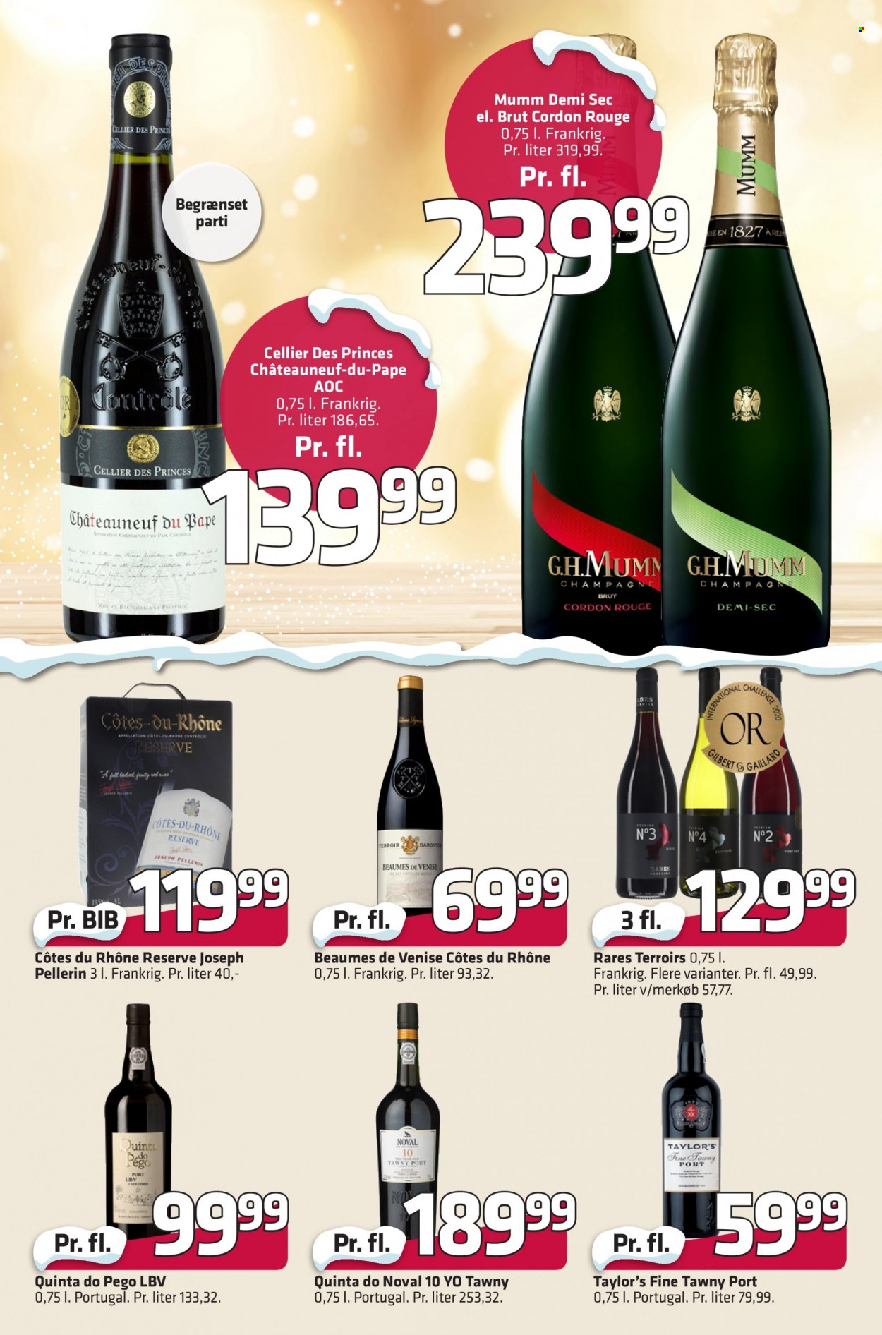 thumbnail - Fleggaard tilbud  - 30.11.2022 - 13.12.2022 - tilbudsprodukter - Côtes du Rhône, champagne, vin. Side 28.