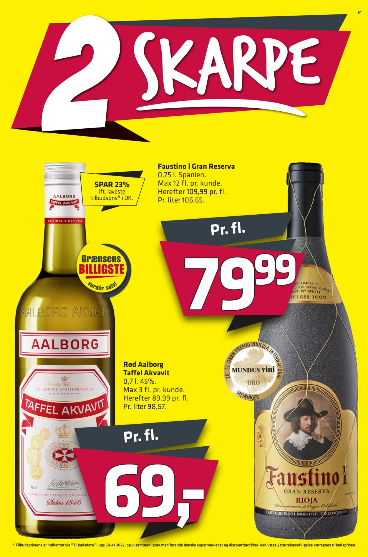 thumbnail - Fleggaard tilbud  - 30.11.2022 - 13.12.2022 - tilbudsprodukter - Rioja, vin, Aalborg, akvavit. Side 36.