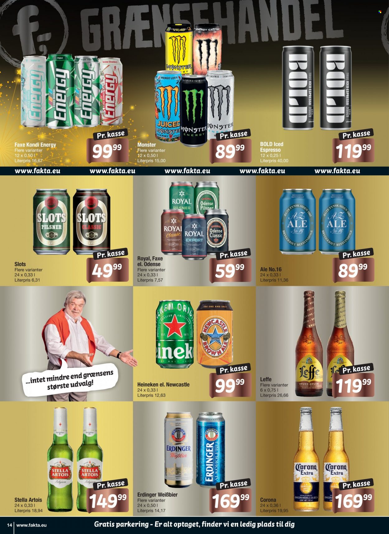 thumbnail - fakta Tyskland tilbud  - 30.11.2022 - 31.12.2022 - tilbudsprodukter - Heineken, Leffe, Stella Artois, øl, Faxe Kondi, espresso. Side 17.