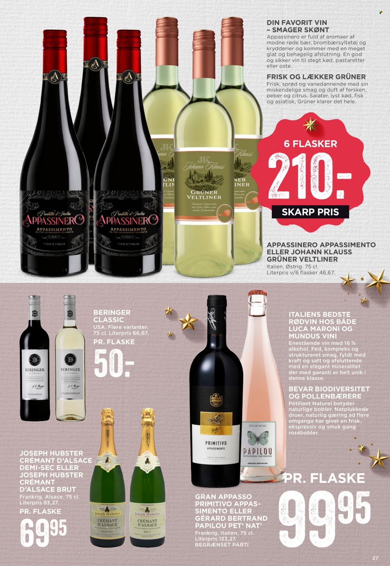 thumbnail - MENY tilbud  - 2.12.2022 - 8.12.2022 - tilbudsprodukter - krydderier, hvidvin, rødvin, vin, Appasso. Side 27.