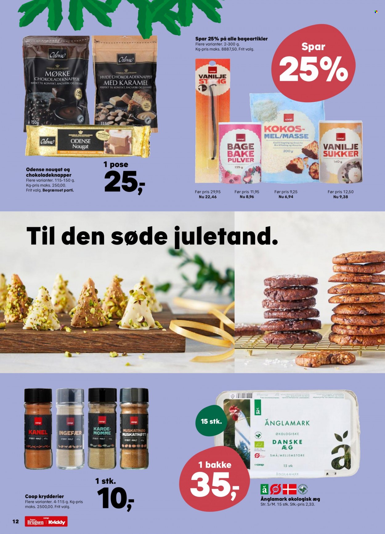thumbnail - SuperBrugsen tilbud  - 2.12.2022 - 8.12.2022 - tilbudsprodukter - Änglamark, ingefær, sukker, vaniljesukker, mel, vanilje, krydderier, AEG. Side 16.