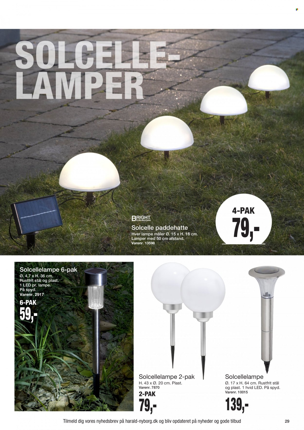 thumbnail - Harald Nyborg tilbud  - 1.12.2022 - 7.12.2022 - tilbudsprodukter - lampe, solcellelampe. Side 29.