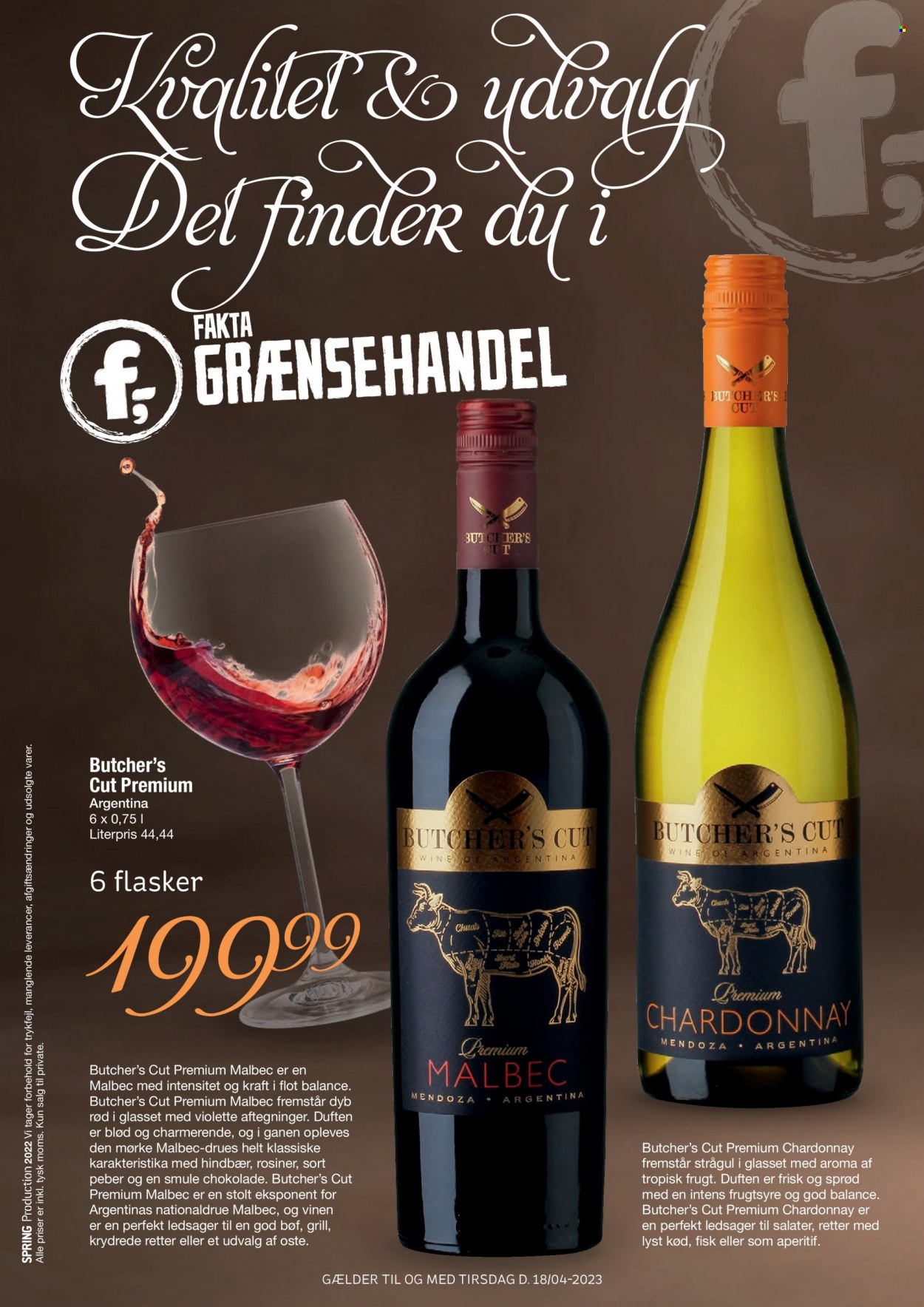 thumbnail - fakta Tyskland tilbud  - 17.12.2022 - 18.4.2023 - tilbudsprodukter - rosiner, Chardonnay, vin. Side 20.