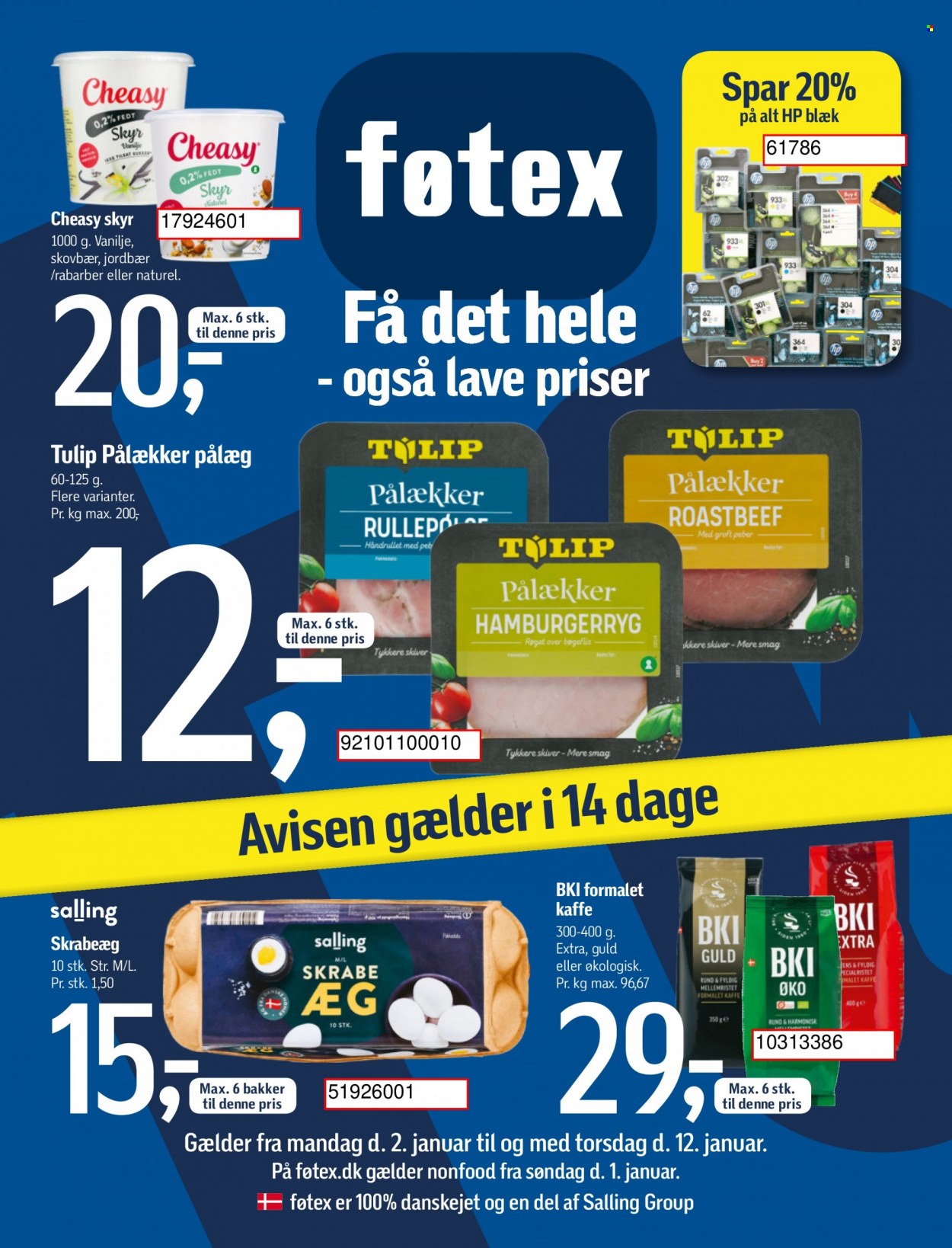 føtex tilbud - 2.1.2023 - 12.1.2023. Side 1
