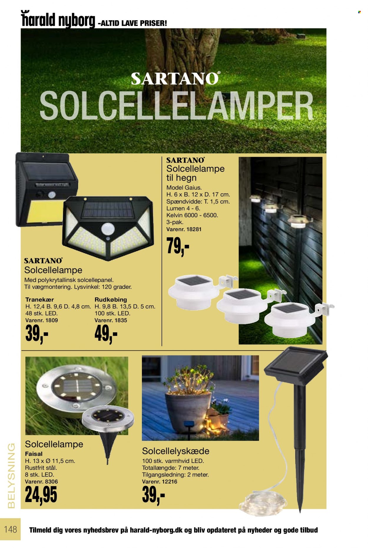 thumbnail - Harald Nyborg tilbud  - tilbudsprodukter - solcellelampe. Side 148.