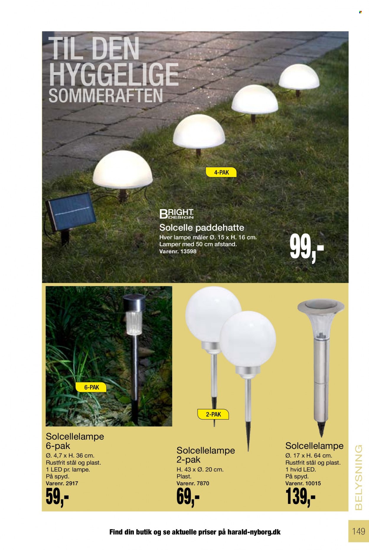 thumbnail - Harald Nyborg tilbud  - tilbudsprodukter - lampe, solcellelampe. Side 149.