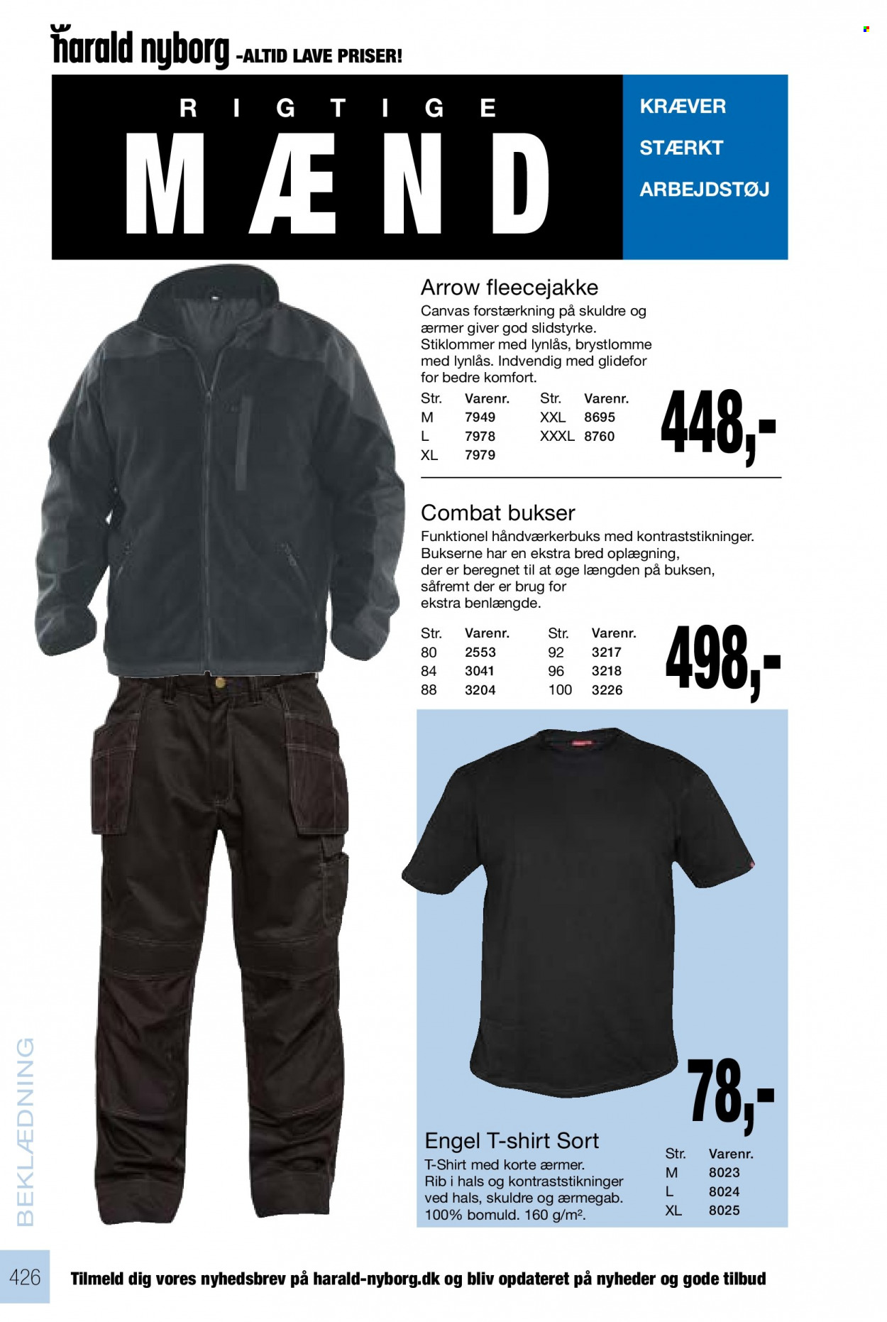 thumbnail - Harald Nyborg tilbud  - tilbudsprodukter - bukser, T-shirt, T-shirt kortærmet. Side 426.