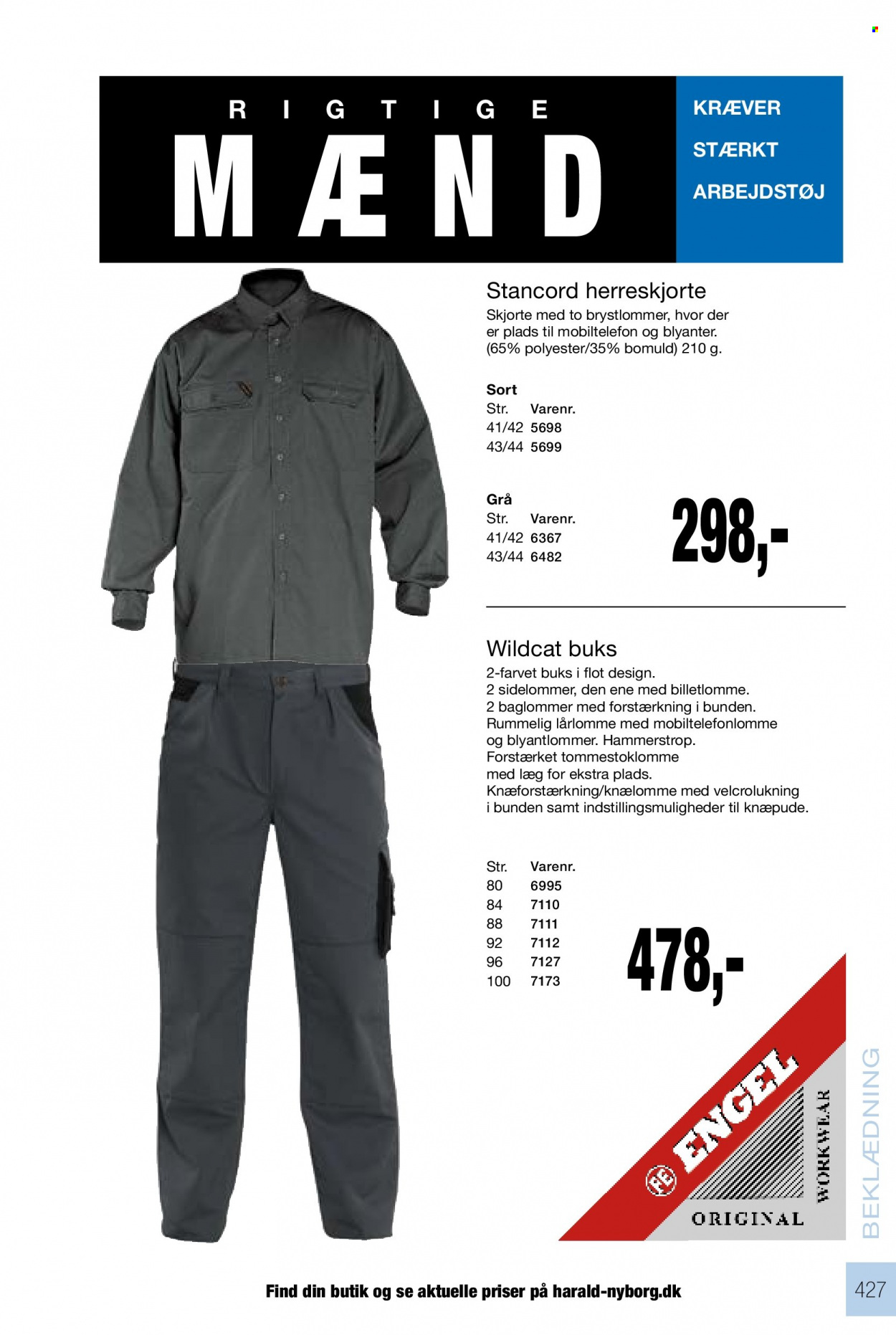 thumbnail - Harald Nyborg tilbud  - tilbudsprodukter - bukser, skjorte. Side 427.