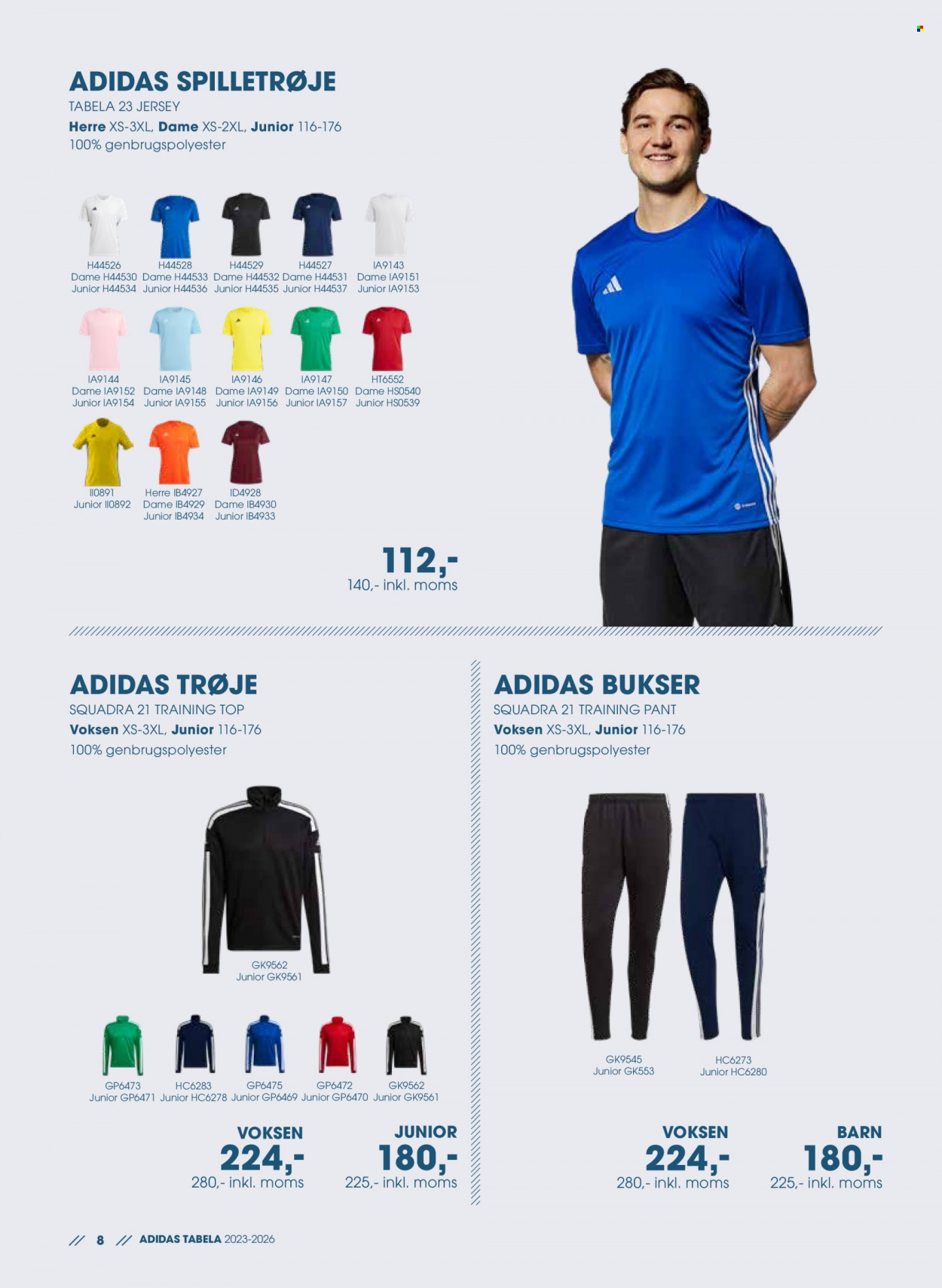 thumbnail - Sportigan tilbud  - tilbudsprodukter - Adidas, bukser, trøje. Side 8.