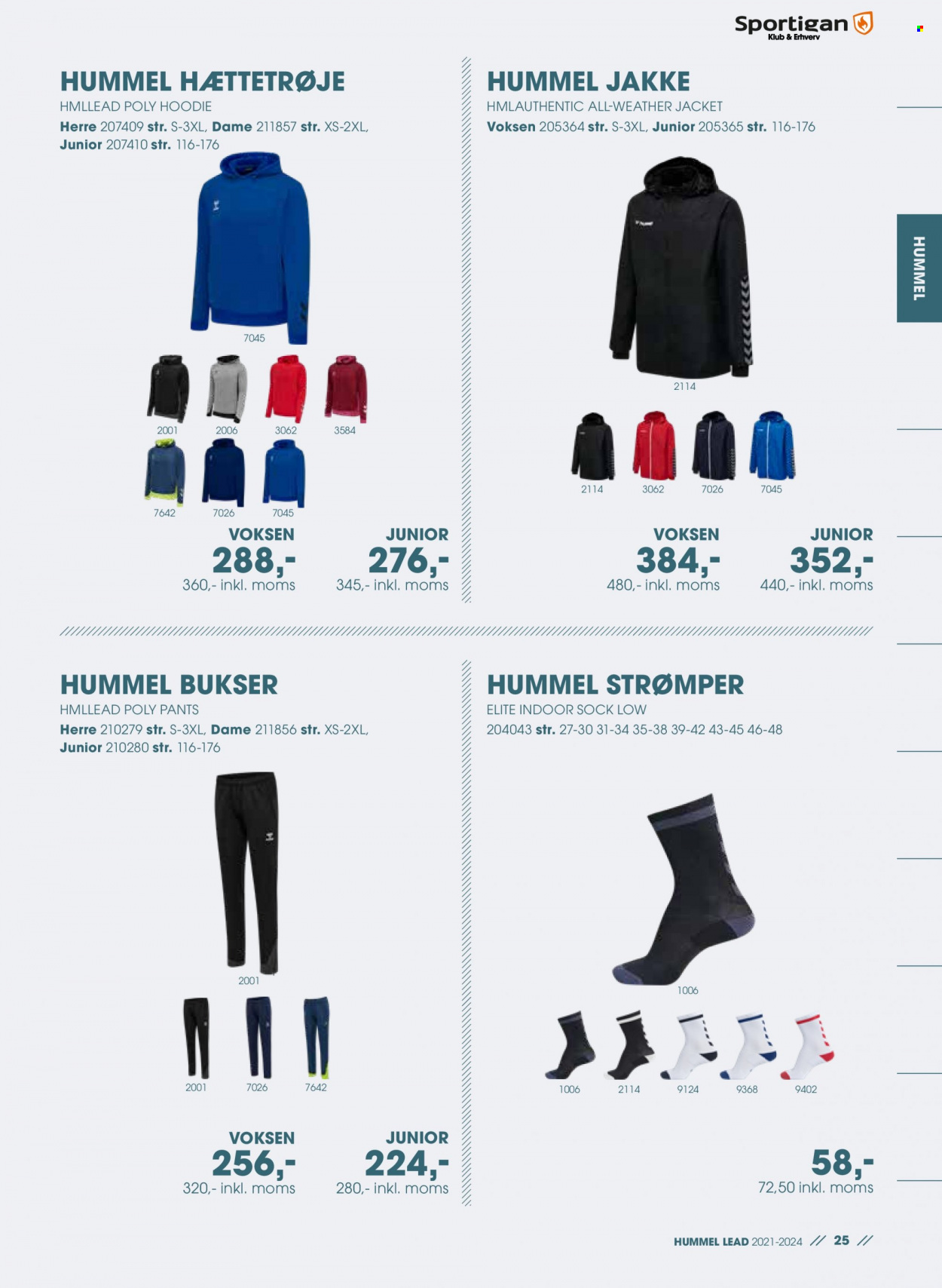 thumbnail - Sportigan tilbud  - tilbudsprodukter - Hummel, jakke, bukser, strømper. Side 25.