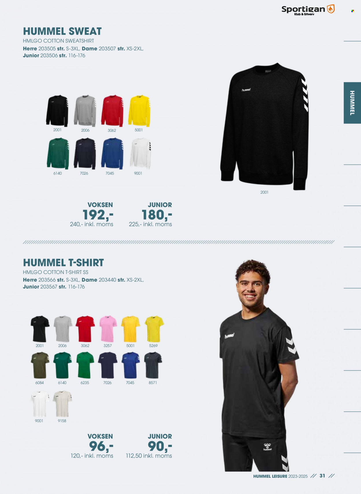 thumbnail - Sportigan tilbud  - tilbudsprodukter - Hummel, T-shirt, sweatshirt. Side 31.