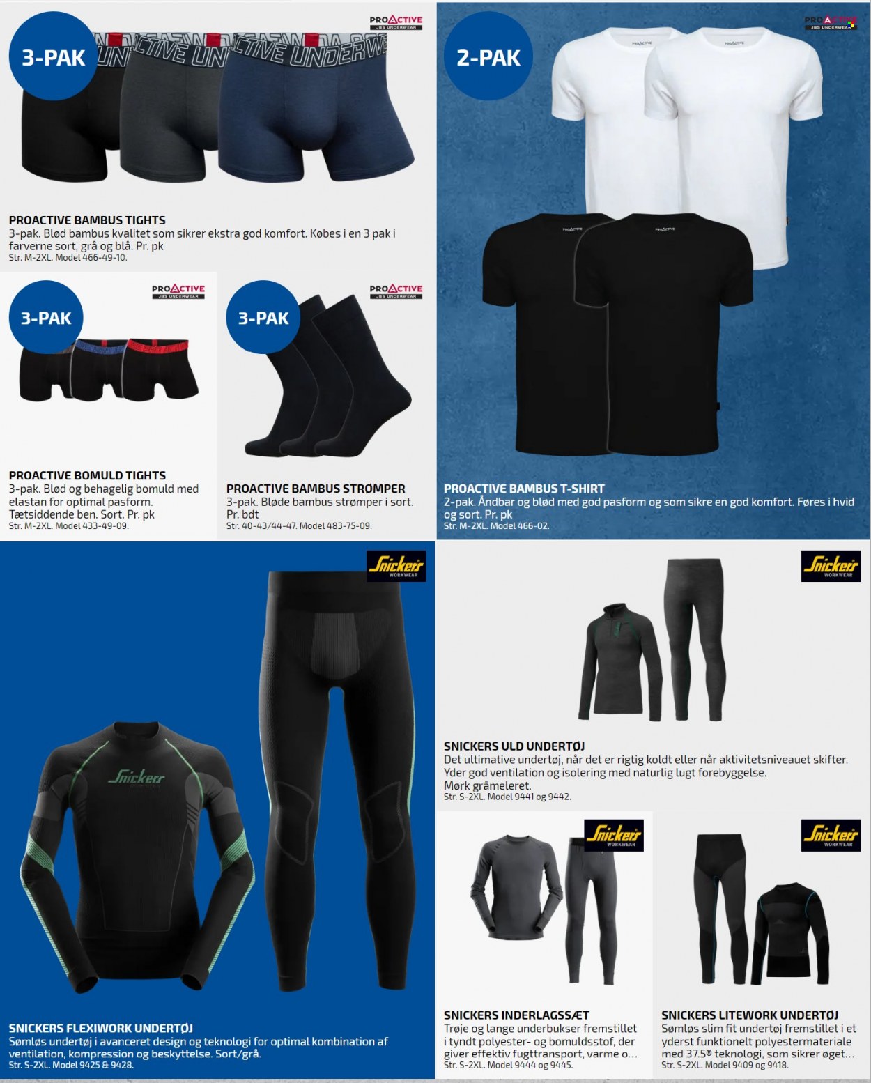 thumbnail - Davidsen tilbud  - tilbudsprodukter - Snickers, trøje, T-shirt, tights, Lange, strømper. Side 29.
