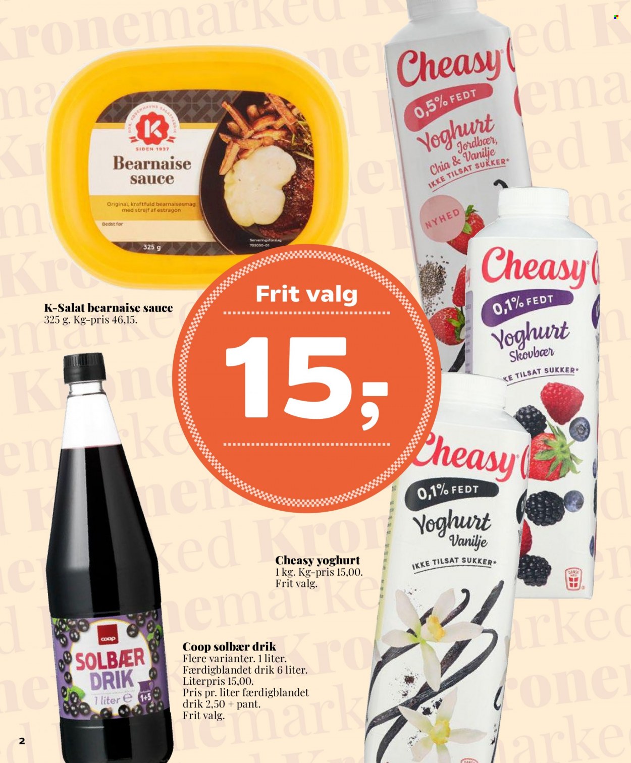 thumbnail - Dagli'Brugsen tilbud  - 20.1.2023 - 2.2.2023 - tilbudsprodukter - yoghurt, chia, sauce, bearnaise sauce. Side 2.