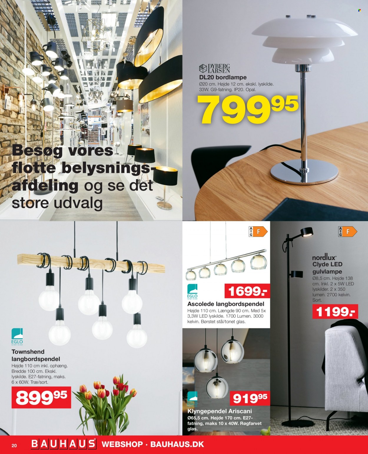 thumbnail - Bauhaus tilbud  - 20.1.2023 - 9.2.2023 - tilbudsprodukter - bordlampe, gulvlampe, Nordlux. Side 20.