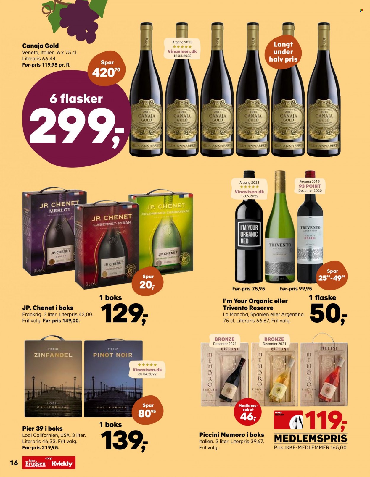 thumbnail - Kvickly tilbud  - 27.1.2023 - 2.2.2023 - tilbudsprodukter - Chardonnay, Merlot, Pinot Noir, vin, Zinfandel. Side 17.