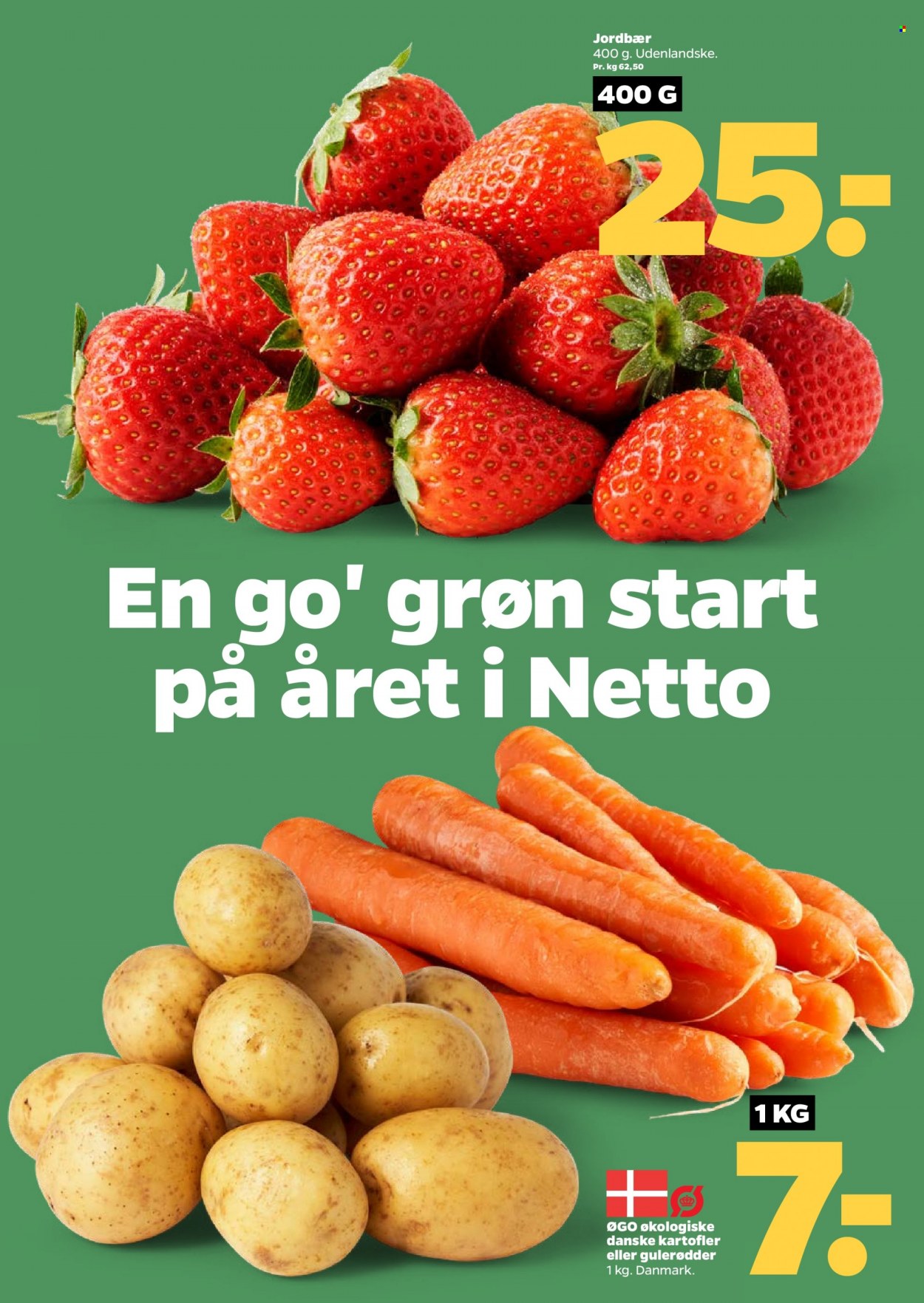 thumbnail - Netto tilbud  - 28.1.2023 - 3.2.2023 - tilbudsprodukter - jordbær, gulerod, kartofler. Side 9.