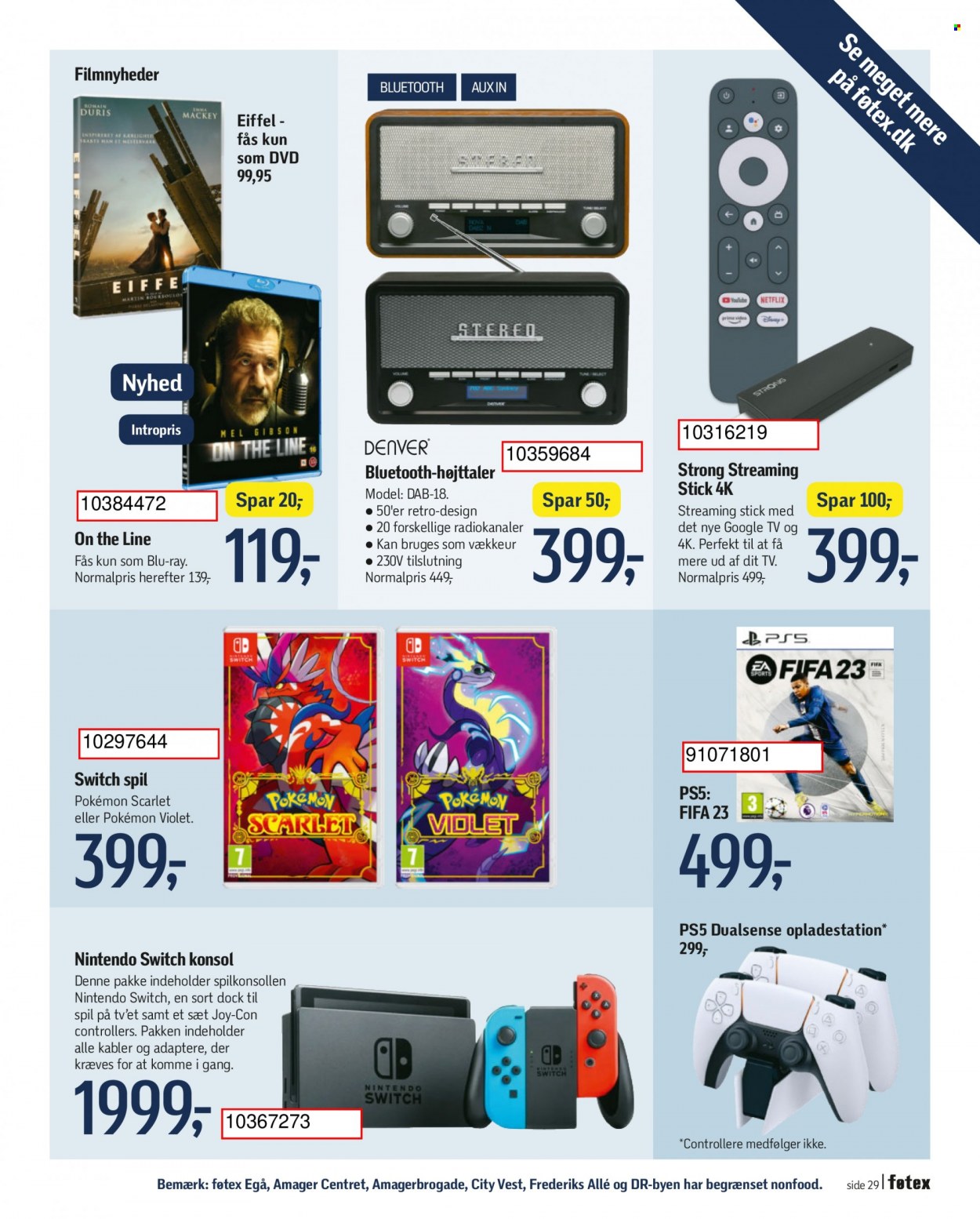 thumbnail - føtex tilbud  - 27.1.2023 - 9.2.2023 - tilbudsprodukter - Nintendo, PlayStation 5, DVD. Side 41.
