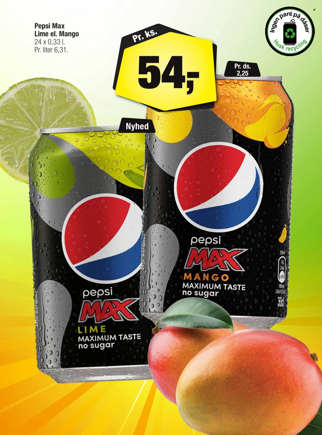 thumbnail - Calle tilbud  - 1.2.2023 - 21.2.2023 - tilbudsprodukter - mango, kål, Pepsi, Pepsi Max. Side 19.