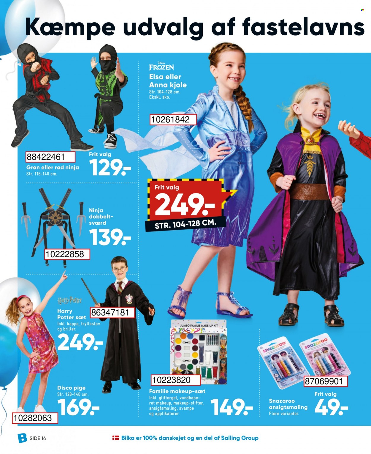 thumbnail - Bilka tilbud  - 3.2.2023 - 16.2.2023 - tilbudsprodukter - Frozen, Disney, Harry Potter, kjole, briller, sko. Side 2.