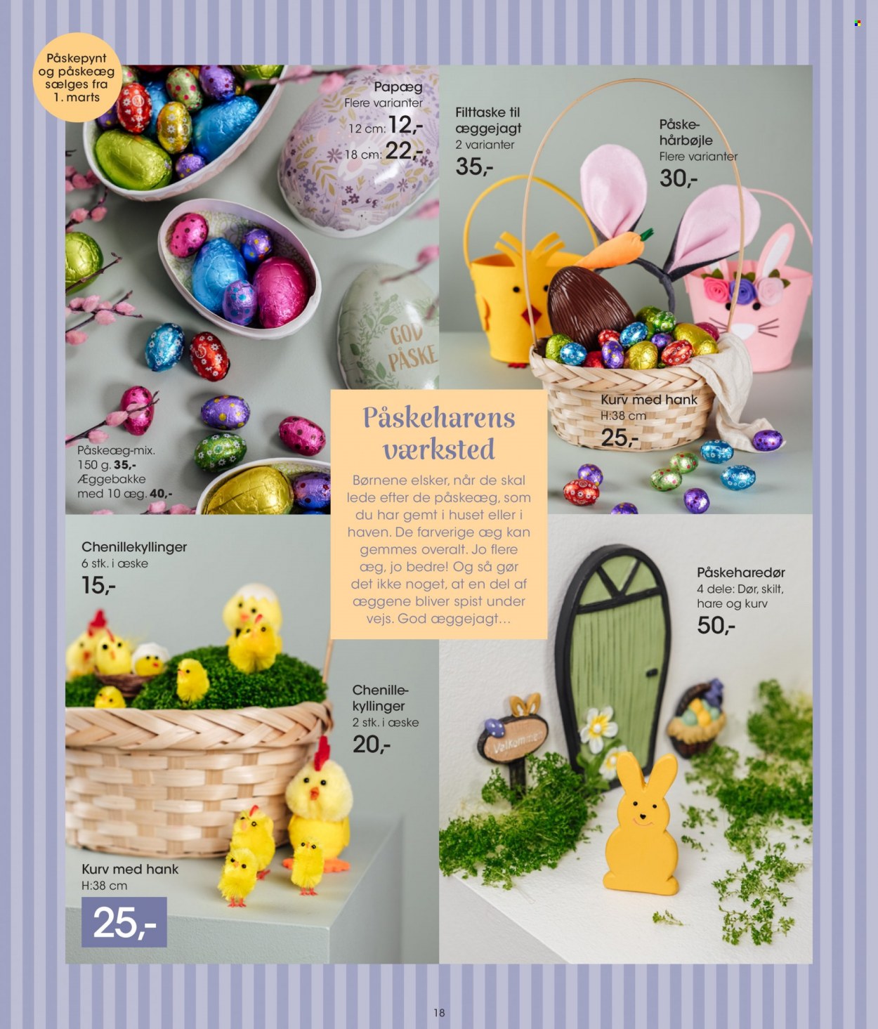 thumbnail - Bilka tilbud  - tilbudsprodukter - AEG, kylling, hare, æg, papæg, påskeæg, påskepynt. Side 18.