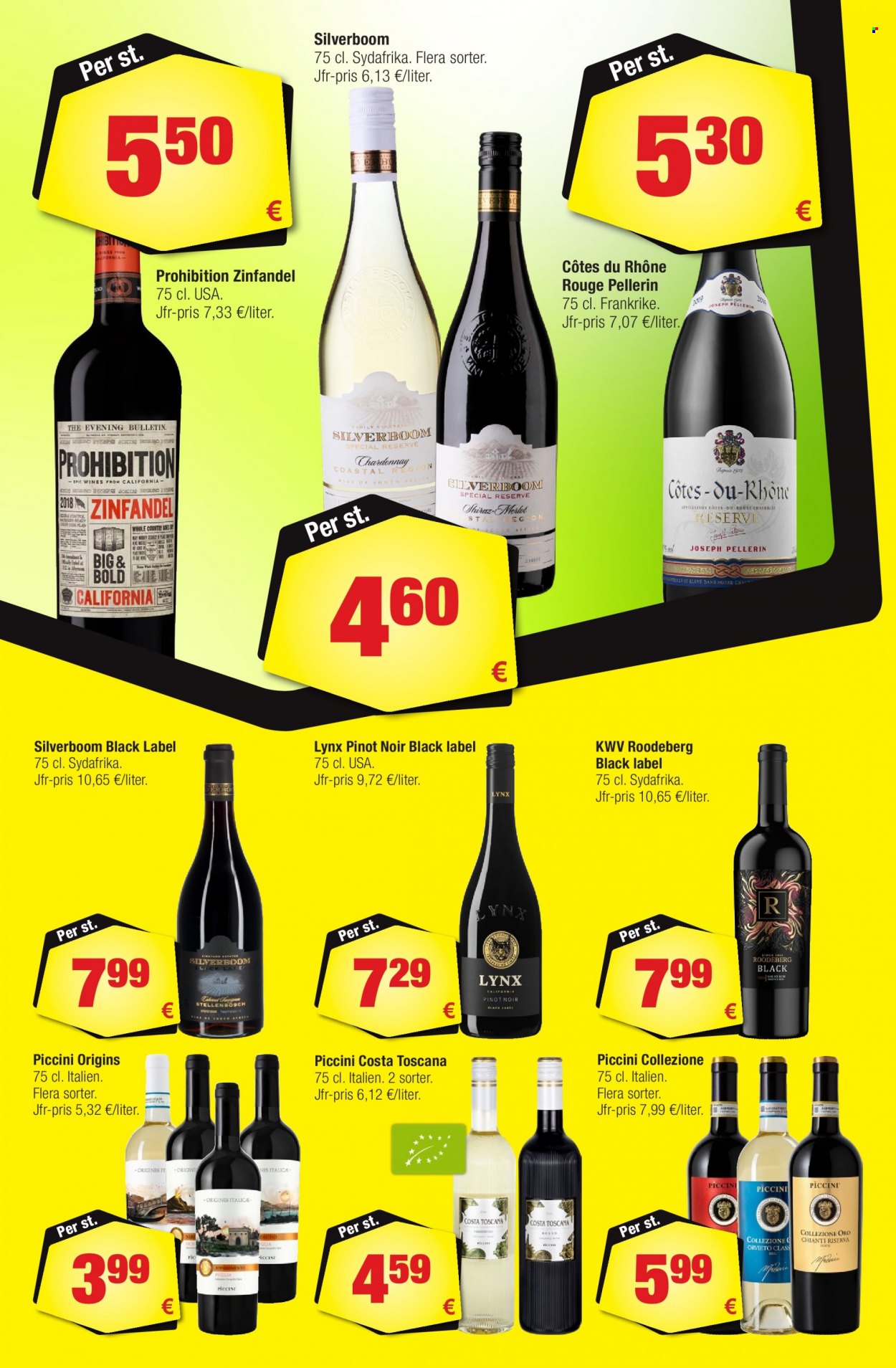 thumbnail - Calle tilbud  - 22.2.2023 - 28.3.2023 - tilbudsprodukter - Chardonnay, Chianti, Shiraz, vin. Side 14.