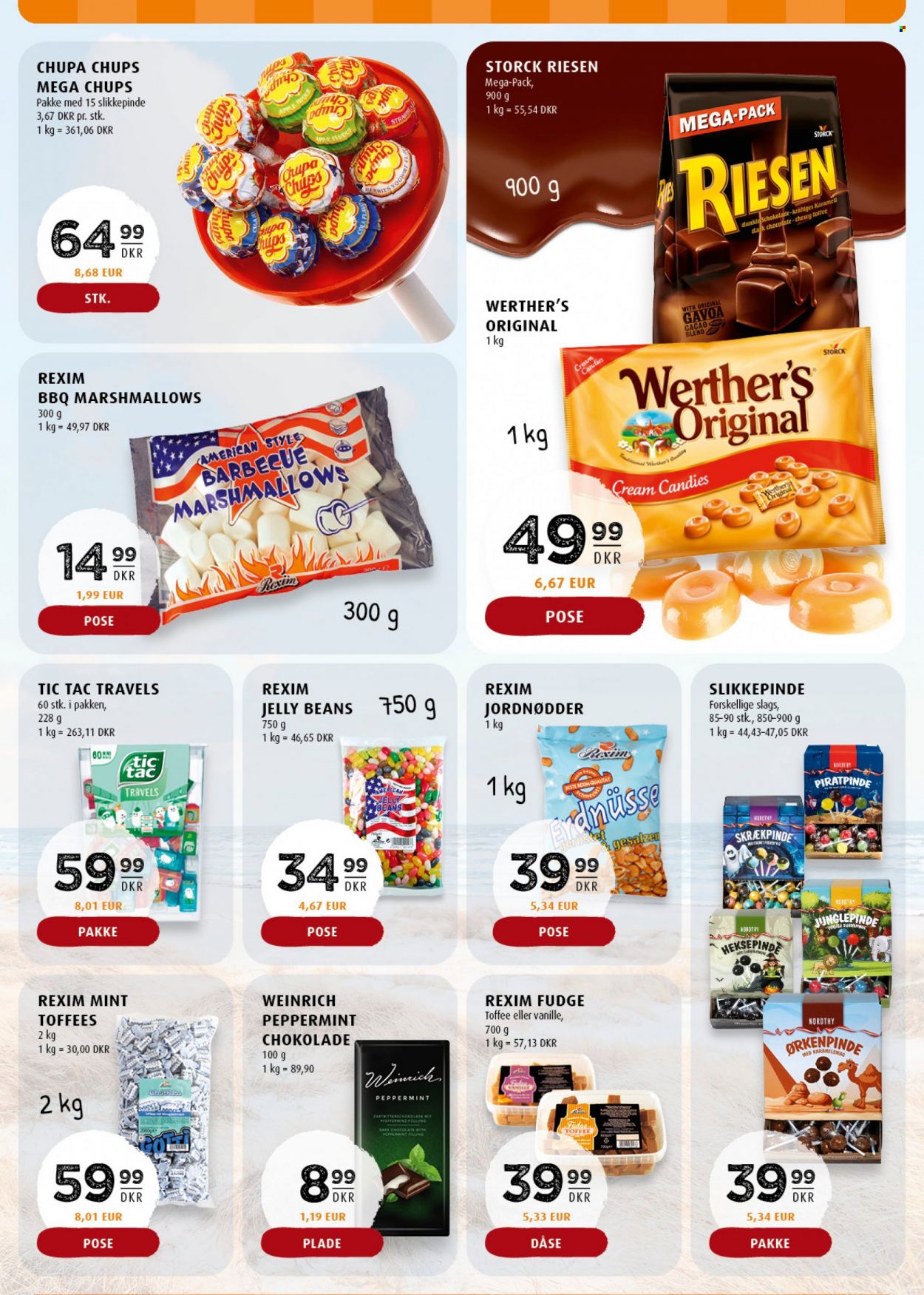 thumbnail - Scandinavian Park tilbud  - 2.3.2023 - 29.3.2023 - tilbudsprodukter - fudge, chokolade, Marshmallows, Werther's Original, Toffees, peanuts. Side 13.