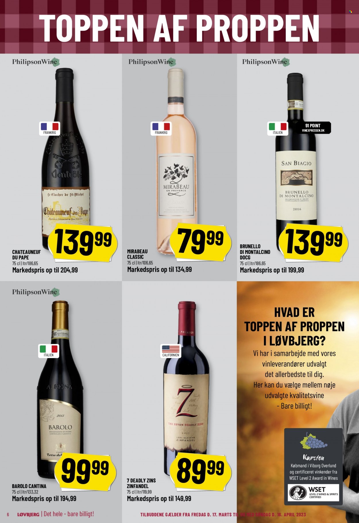 thumbnail - Løvbjerg tilbud  - 17.3.2023 - 16.4.2023 - tilbudsprodukter - vin, Zinfandel. Side 6.