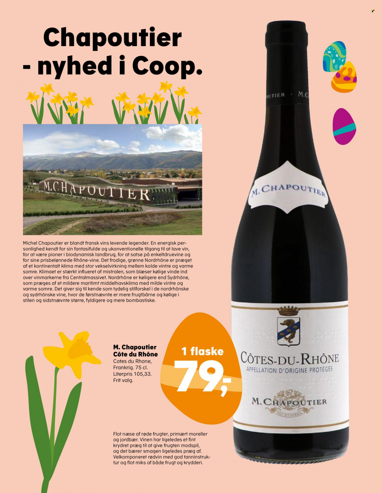 thumbnail - Kvickly tilbud  - 17.3.2023 - 8.4.2023 - tilbudsprodukter - Côtes du Rhône, vin, kirsebær, krydderi, rødvin. Side 4.