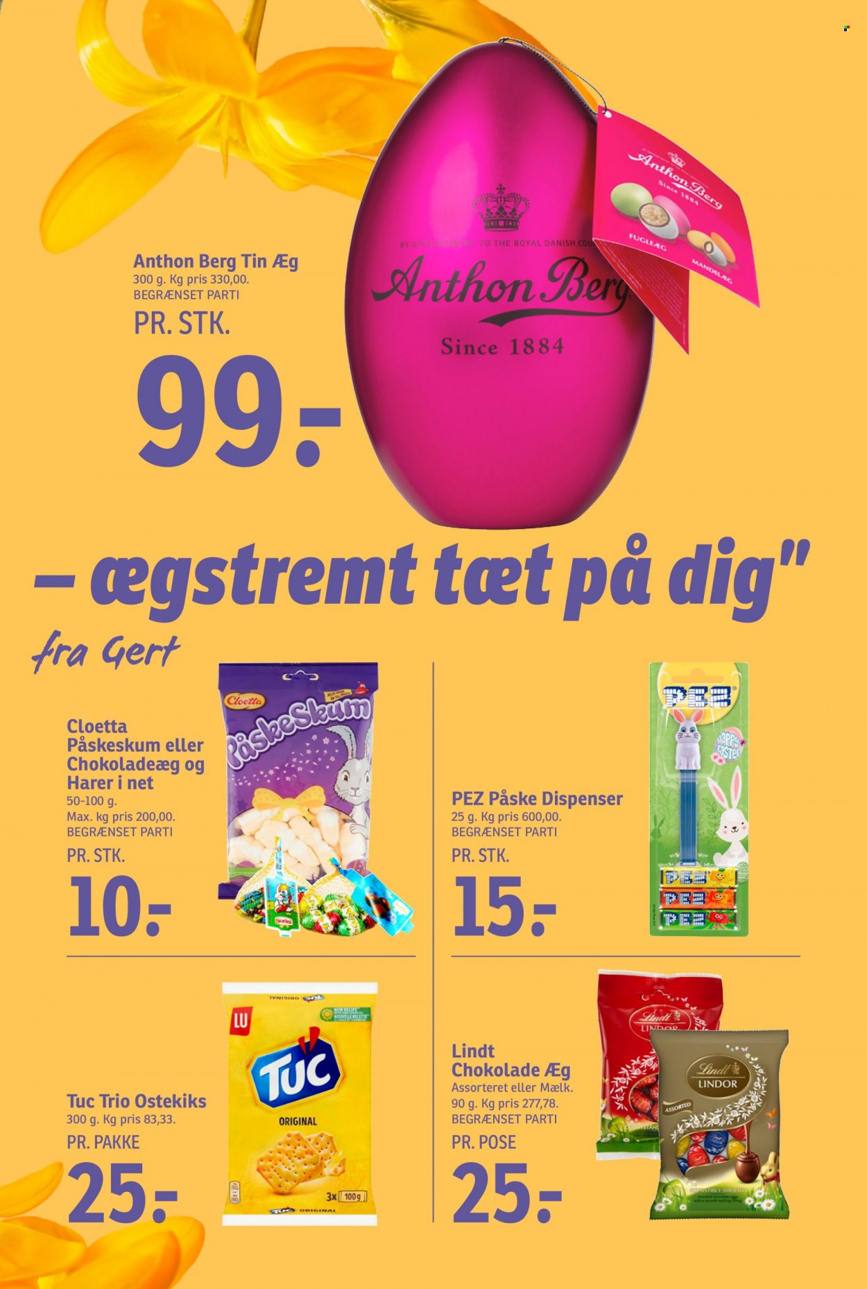 thumbnail - SPAR tilbud  - 25.3.2023 - 31.3.2023 - tilbudsprodukter - æg, Anthon Berg, chokolade, PEZ, Lindt. Side 29.