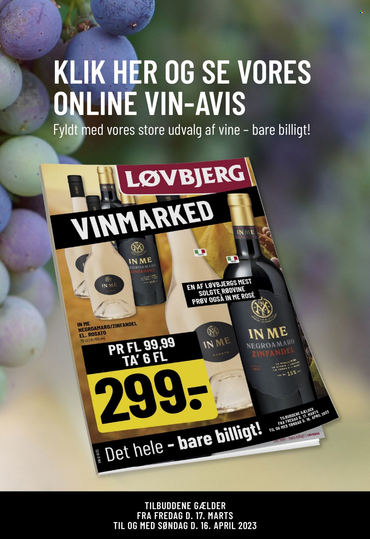 thumbnail - Løvbjerg tilbud  - 24.3.2023 - 30.3.2023 - tilbudsprodukter - vin, Zinfandel. Side 39.