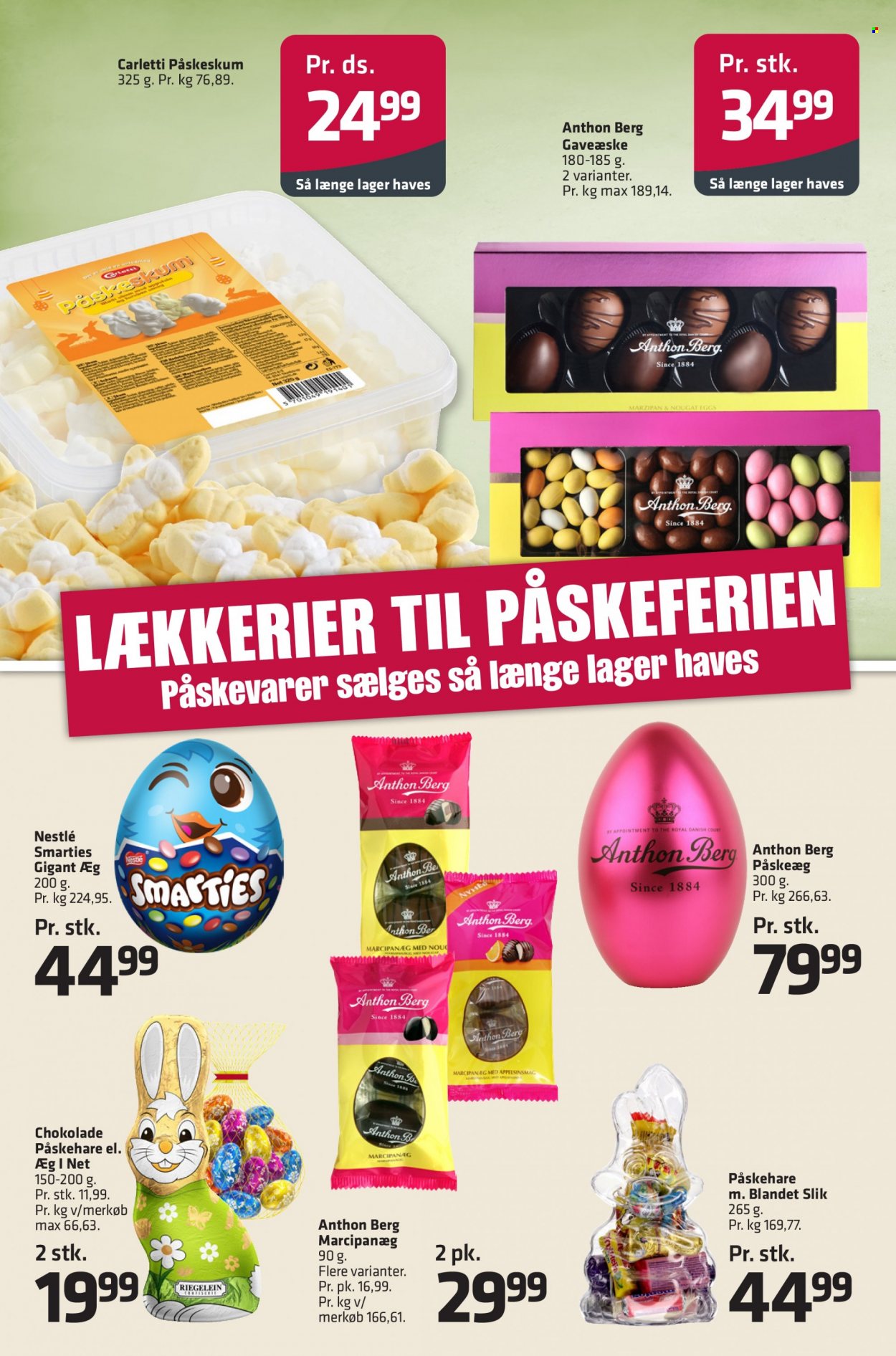 thumbnail - Fleggaard tilbud  - 29.3.2023 - 11.4.2023 - tilbudsprodukter - chokolade, nougat, påskehare, Carletti, Anthon Berg, påskeæg. Side 6.