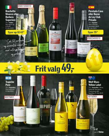 thumbnail - Wolf Blass Yellow Label 75 cl. Australien. Shiraz, Cabernet Sauvignon, Chardonnay eller Sparkling. Pr. liter 65,33 15732901