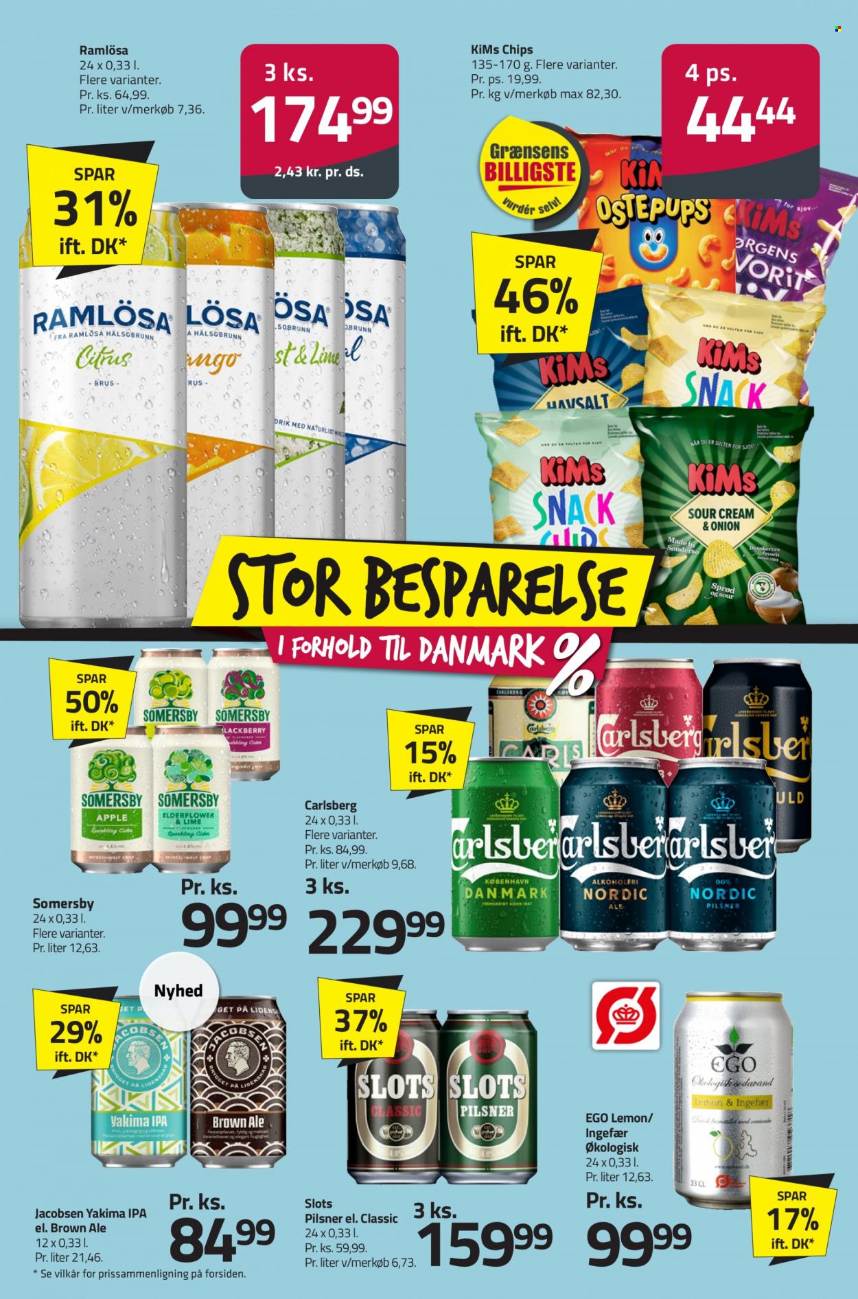 Fleggaard tilbud  - 24.5.2023 - 6.6.2023 - tilbudsprodukter - ingefær, chips, sodavand, cider, øl. Side 3.