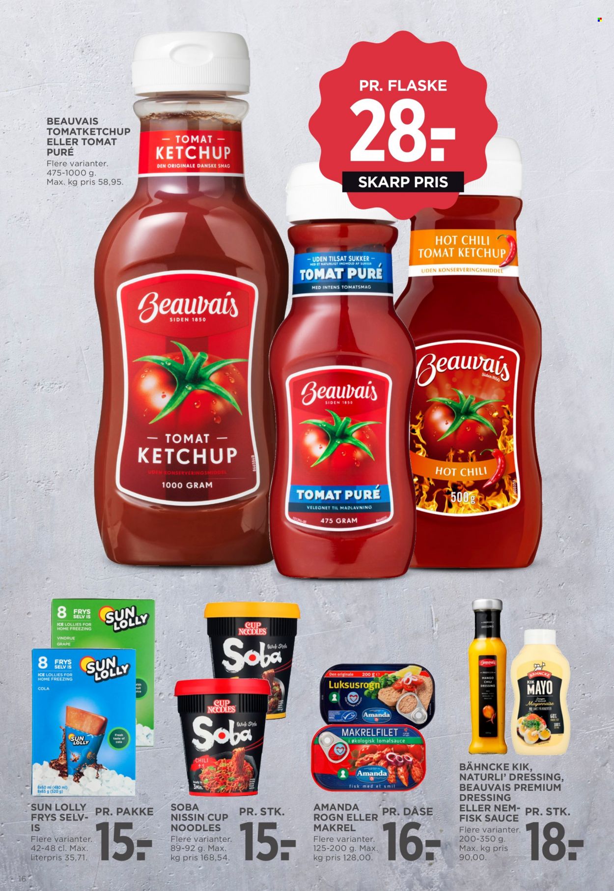 thumbnail - MENY tilbud  - 2.6.2023 - 8.6.2023 - tilbudsprodukter - makrel, luksusrogn, makrelfileter, mayonnaise, dressing, ketchup, sauce. Side 22.