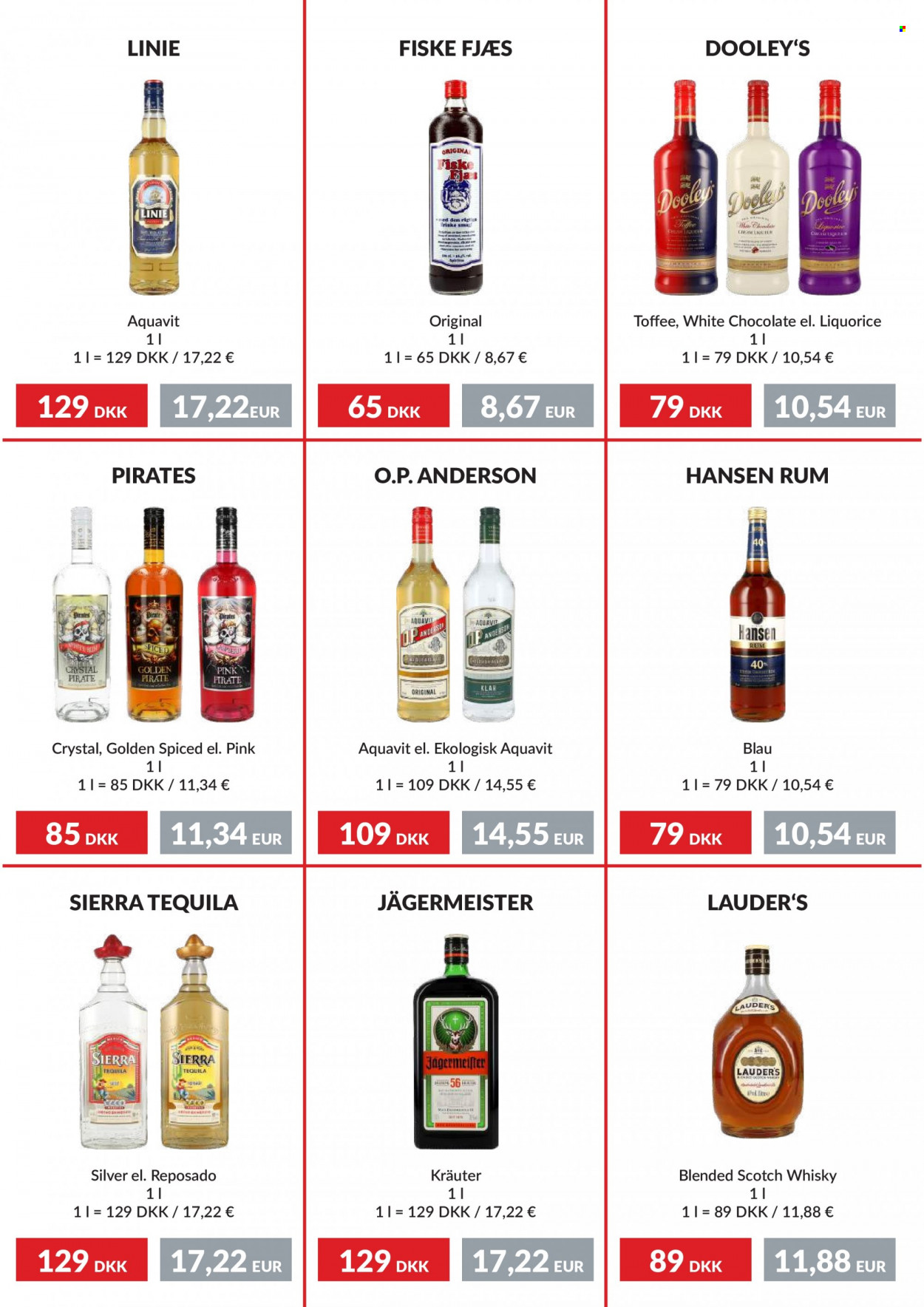 thumbnail - Nielsen Discount tilbud  - 1.6.2023 - 28.6.2023 - tilbudsprodukter - vin, Jägermeister, scotch whisky, tequila, whisky. Side 13.